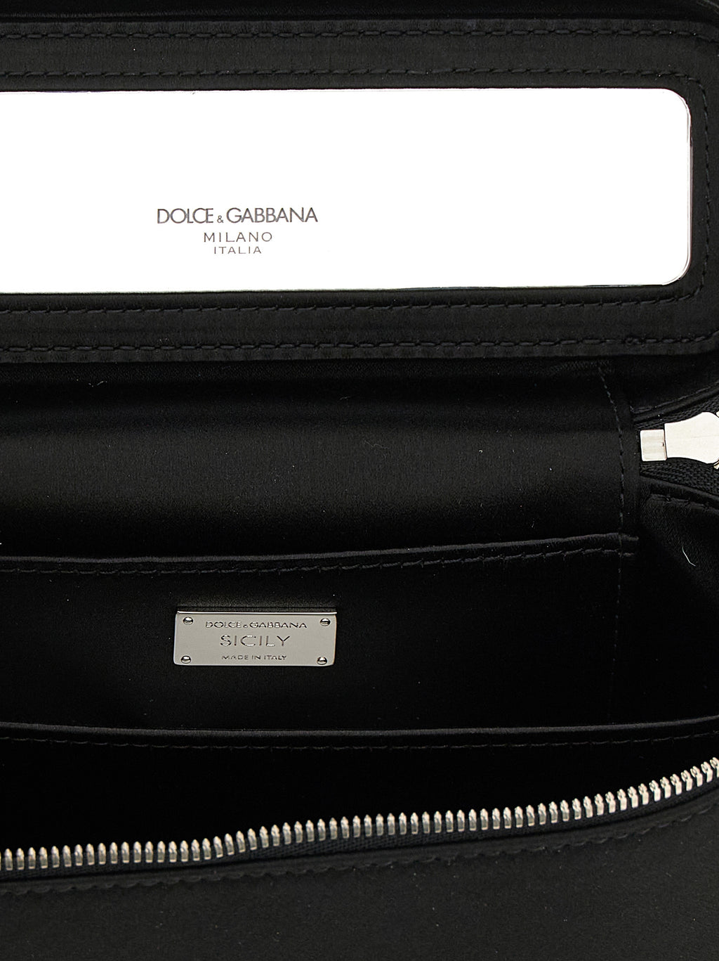 Black Viscose Crossbody Bag