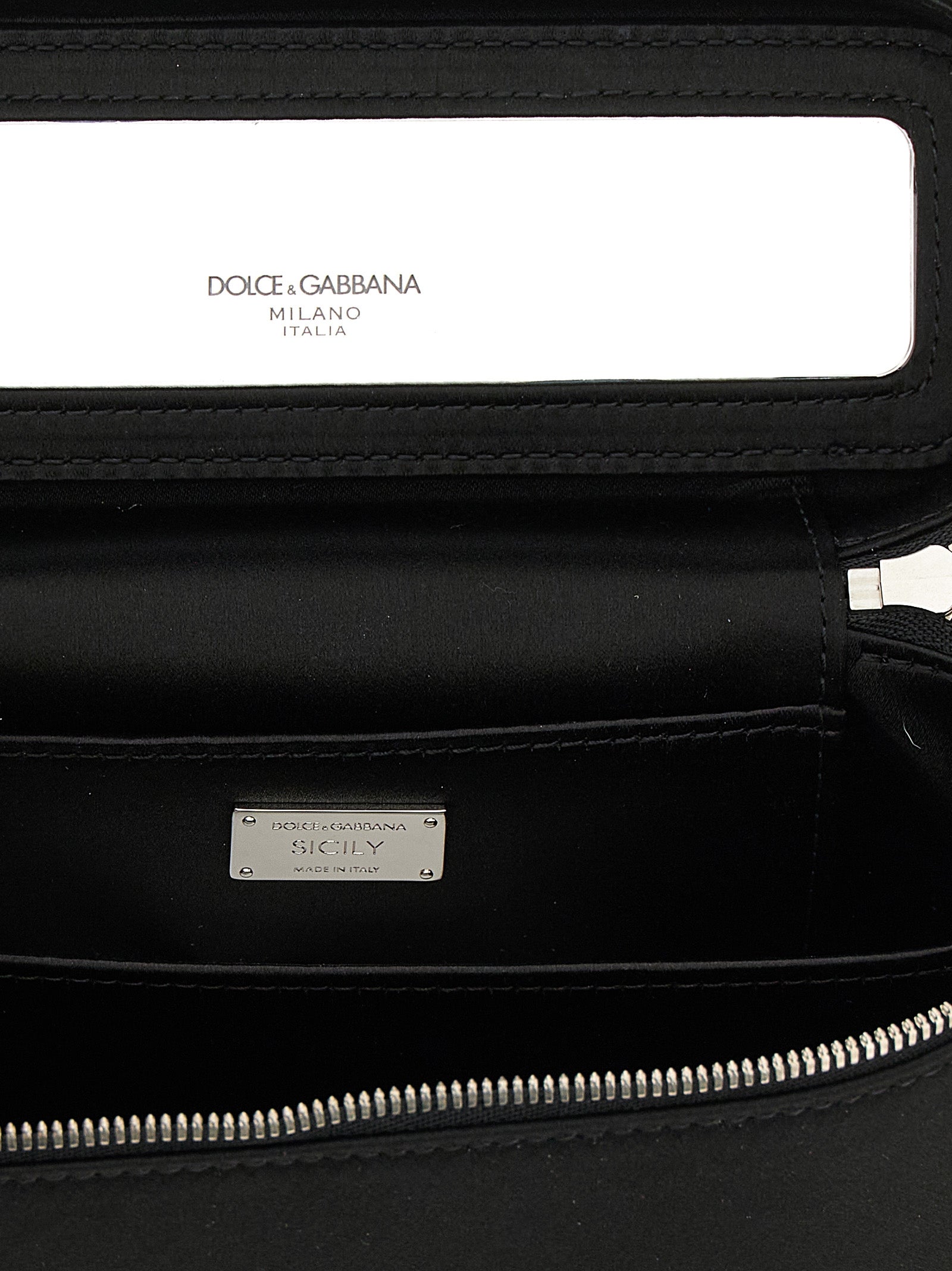 Black Viscose Crossbody Bag