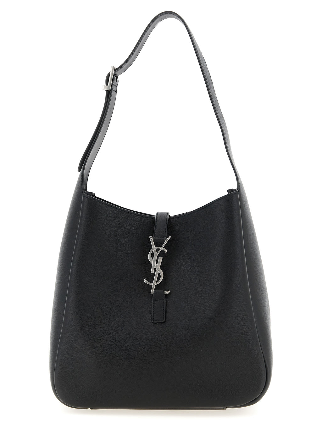 Black Calfskin Shoulder Bag