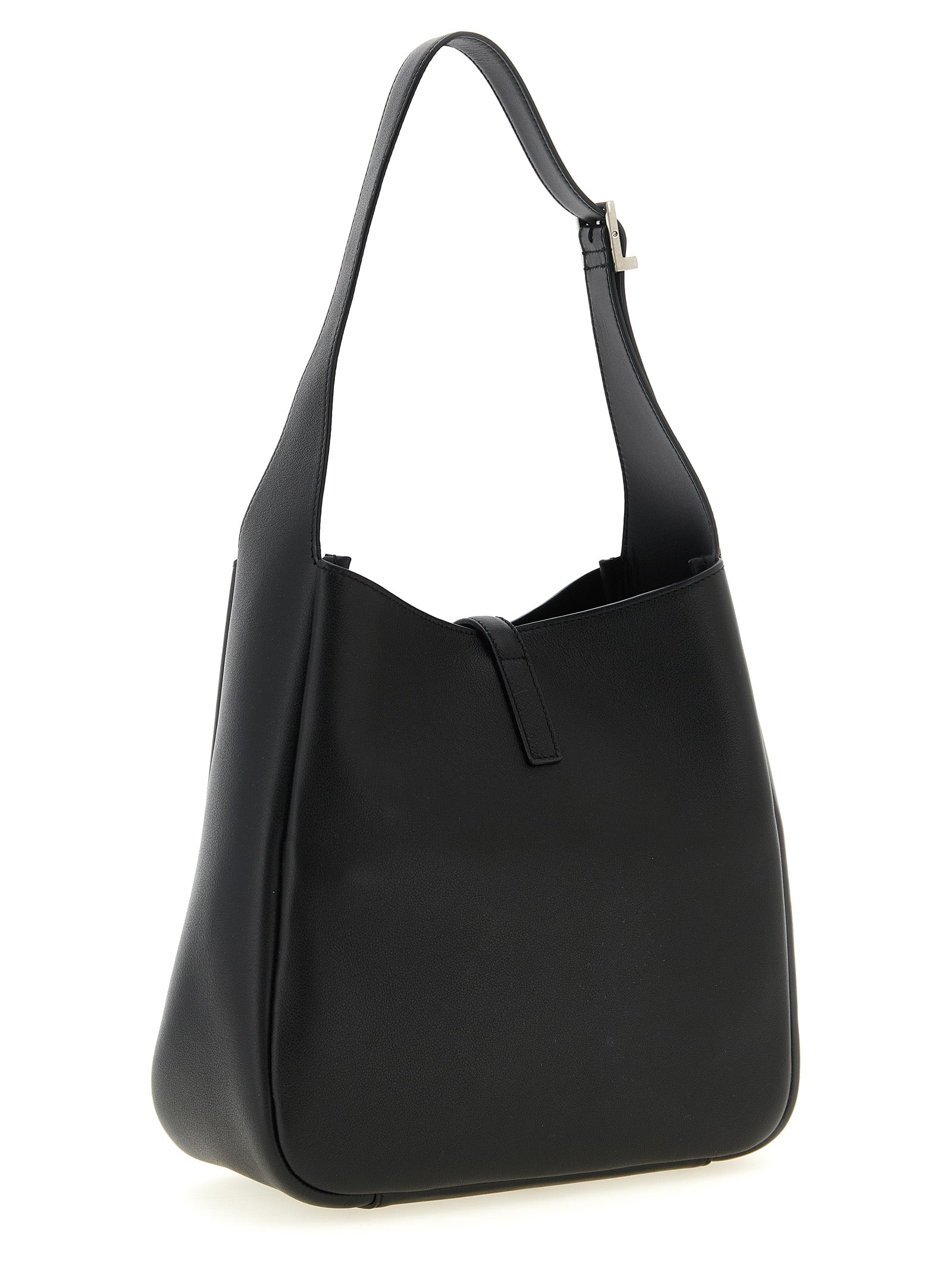 Black Calfskin Shoulder Bag