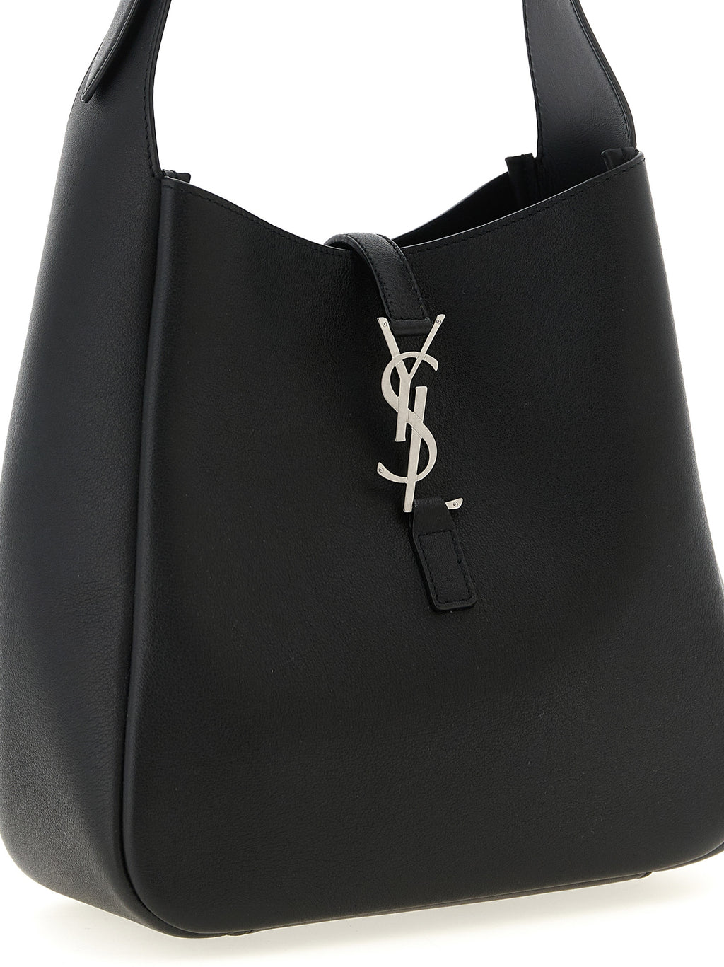 Black Calfskin Shoulder Bag