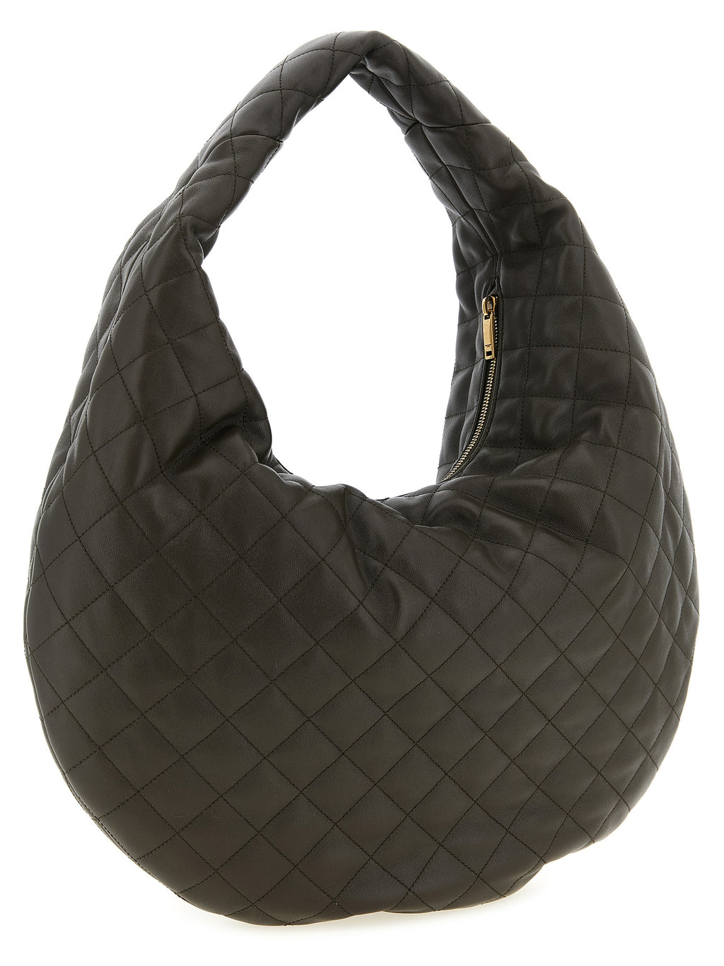 Brown Lamb Leather Shoulder Bag