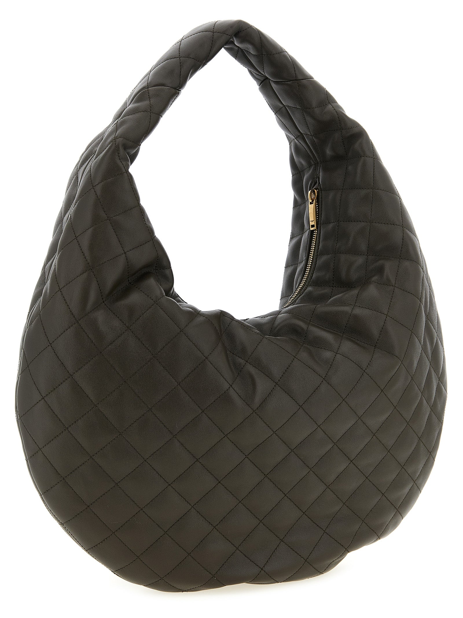Brown Lamb Leather Shoulder Bag