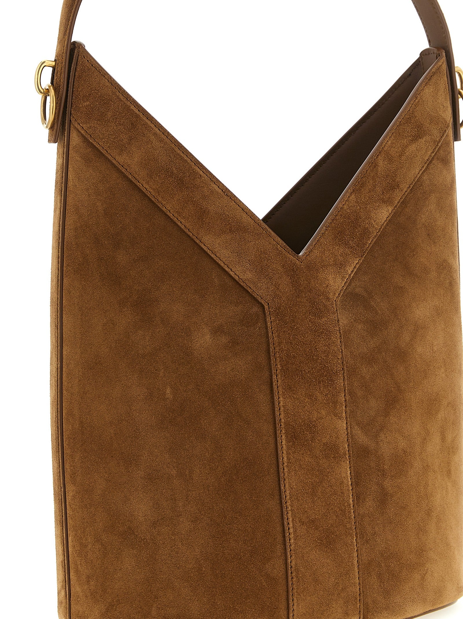Brown Calfskin Shoulder Bag