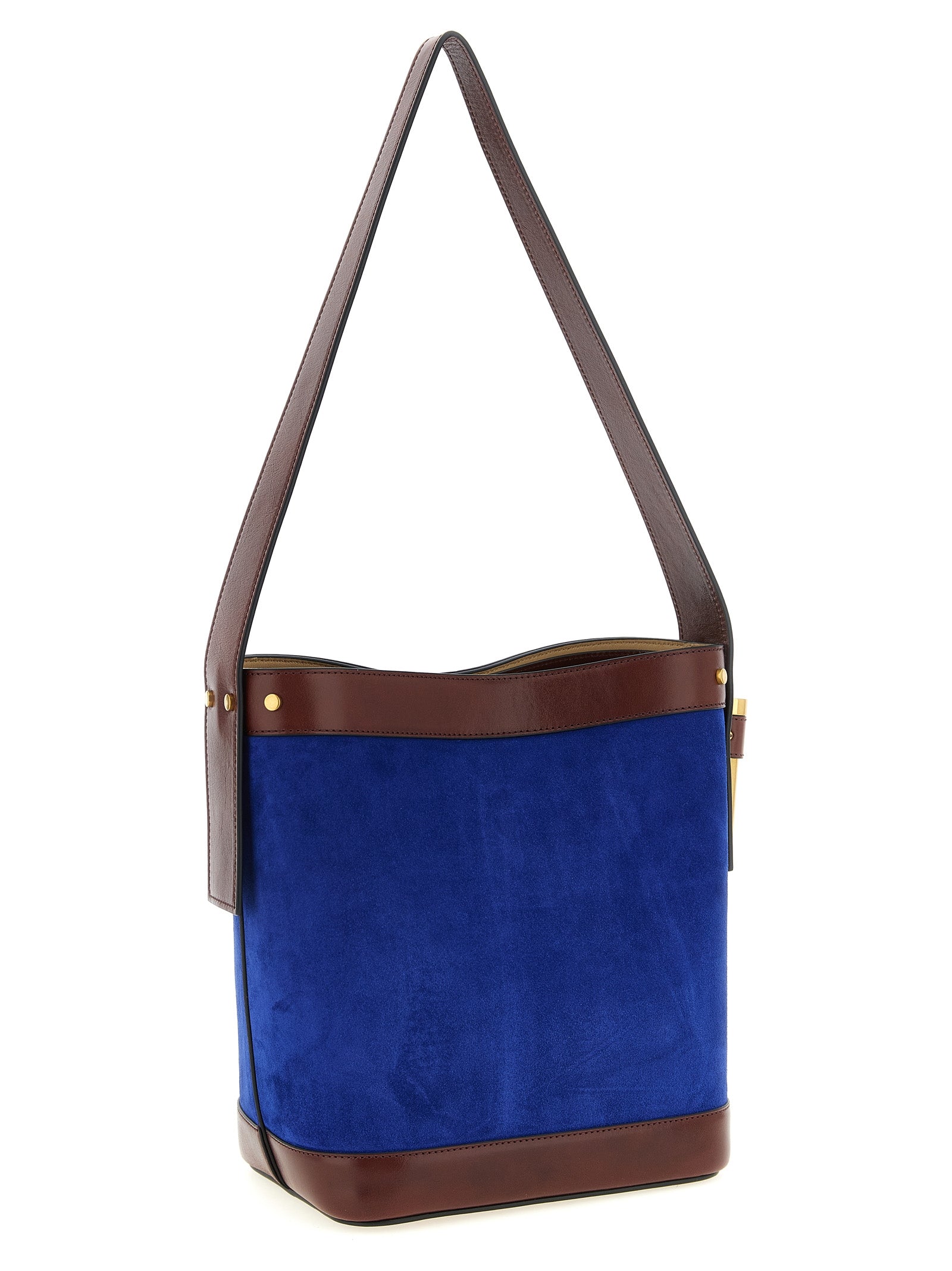 Blue Calfskin Shoulder Bag