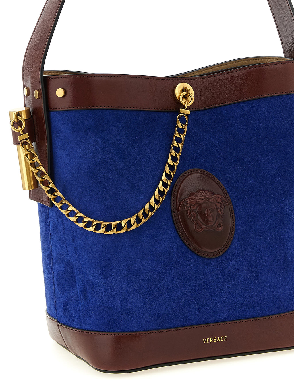 Blue Calfskin Shoulder Bag