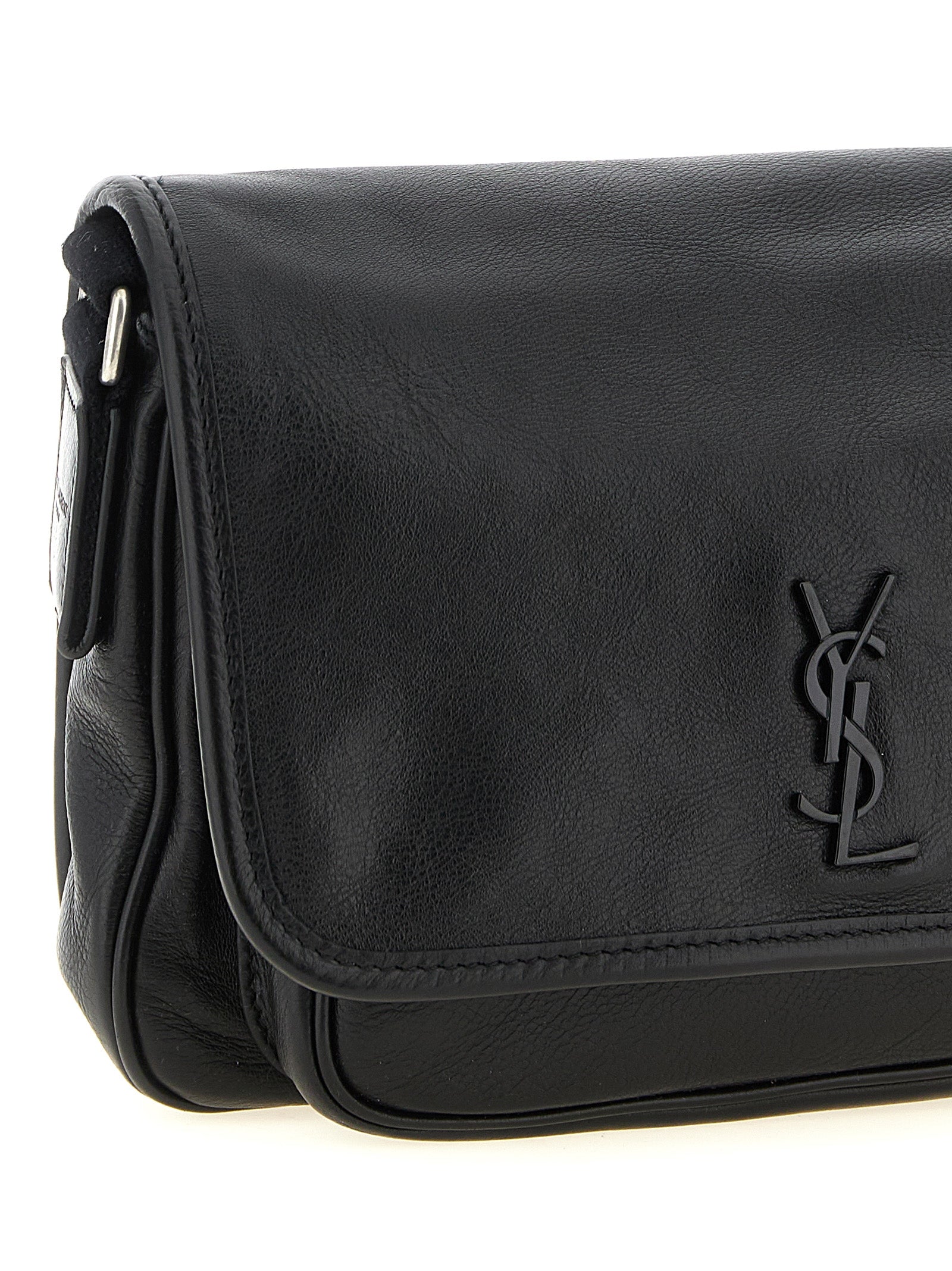 Black Calfskin Crossbody Bag