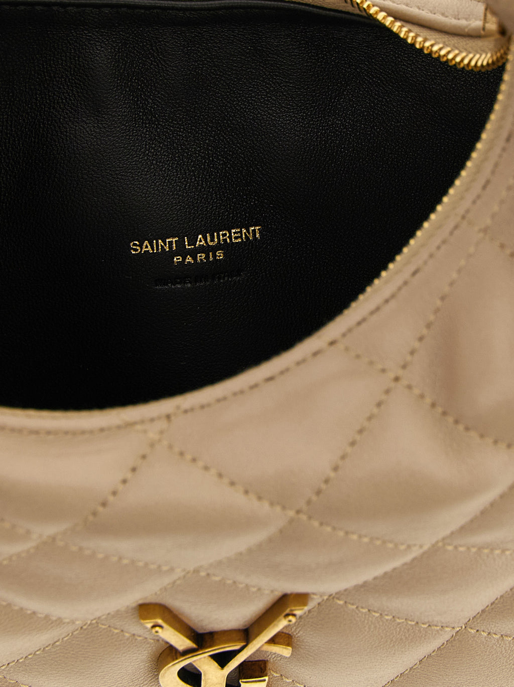 Beige Lamb Leather Handbag