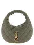 Gray Lamb Leather Handbag