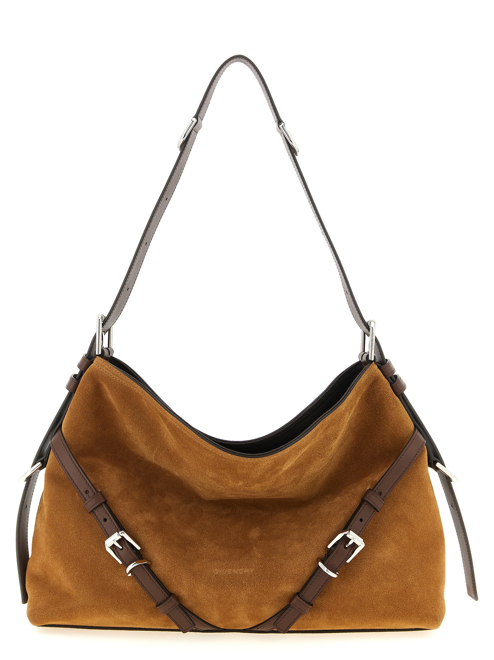 Brown Calfskin Shoulder Bag