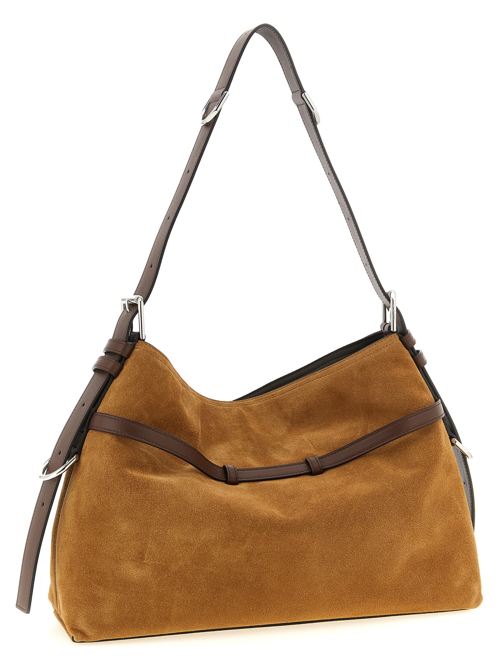 Brown Calfskin Shoulder Bag