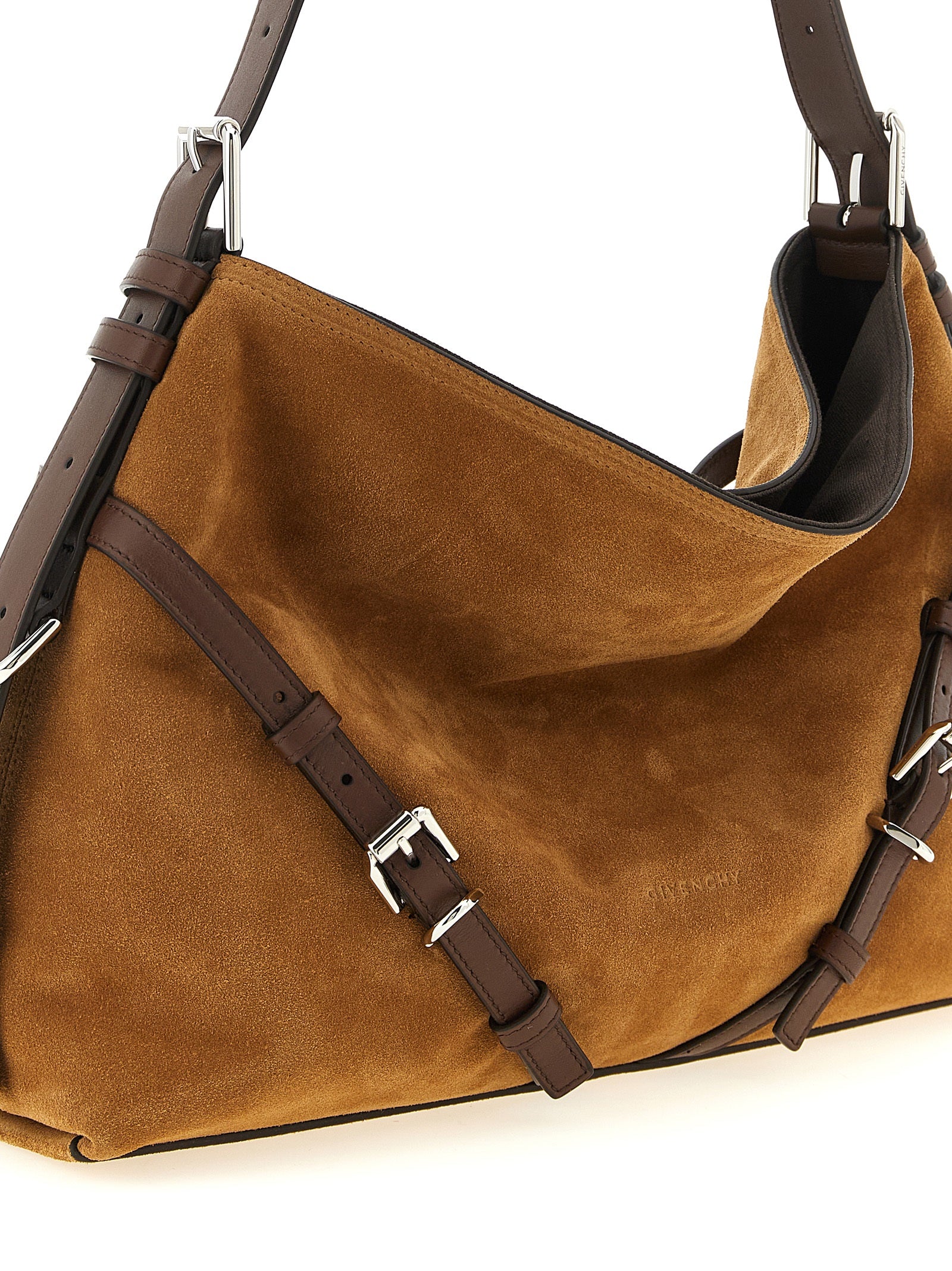 Brown Calfskin Shoulder Bag