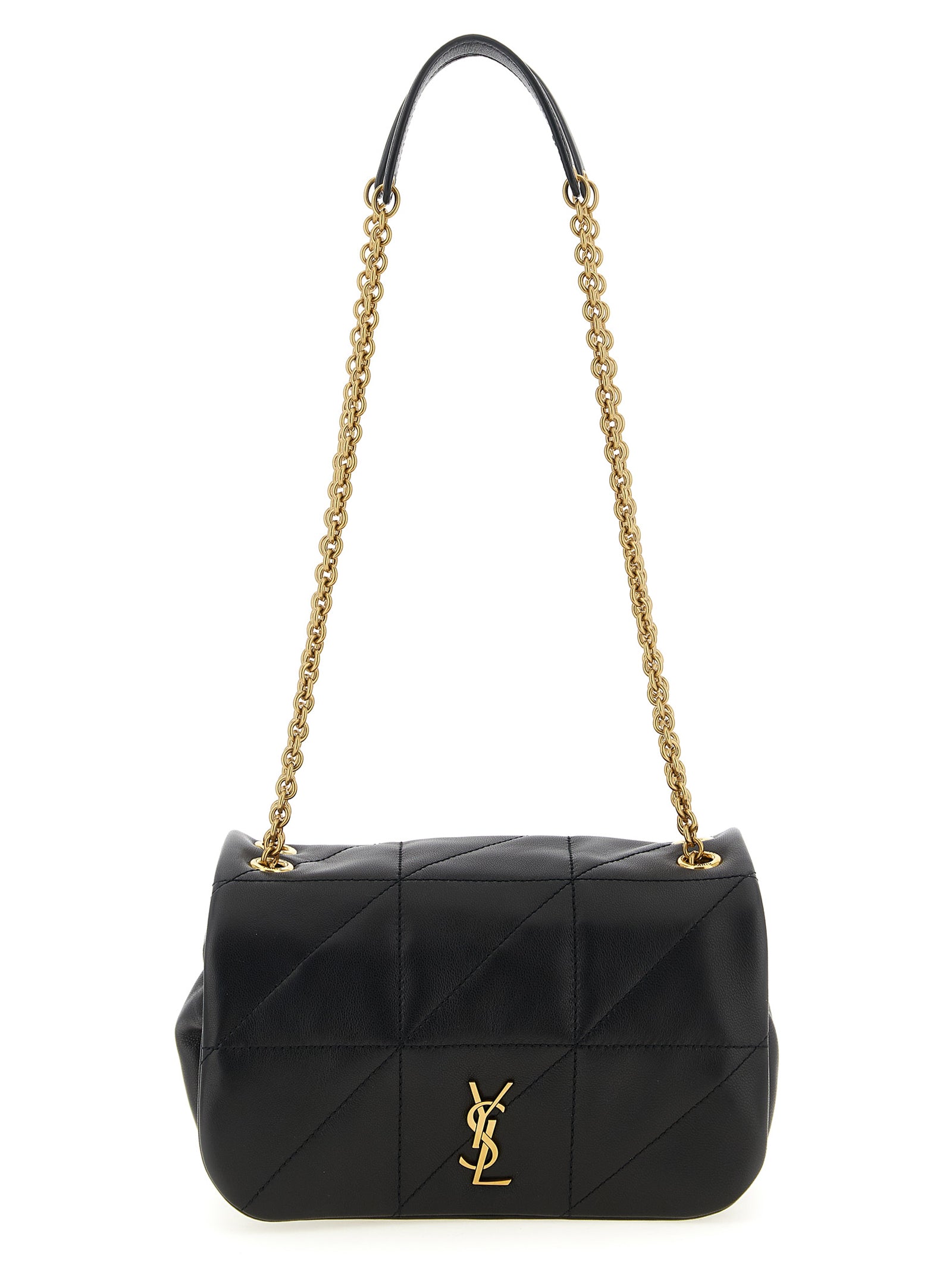 Black Lamb Leather Shoulder Bag