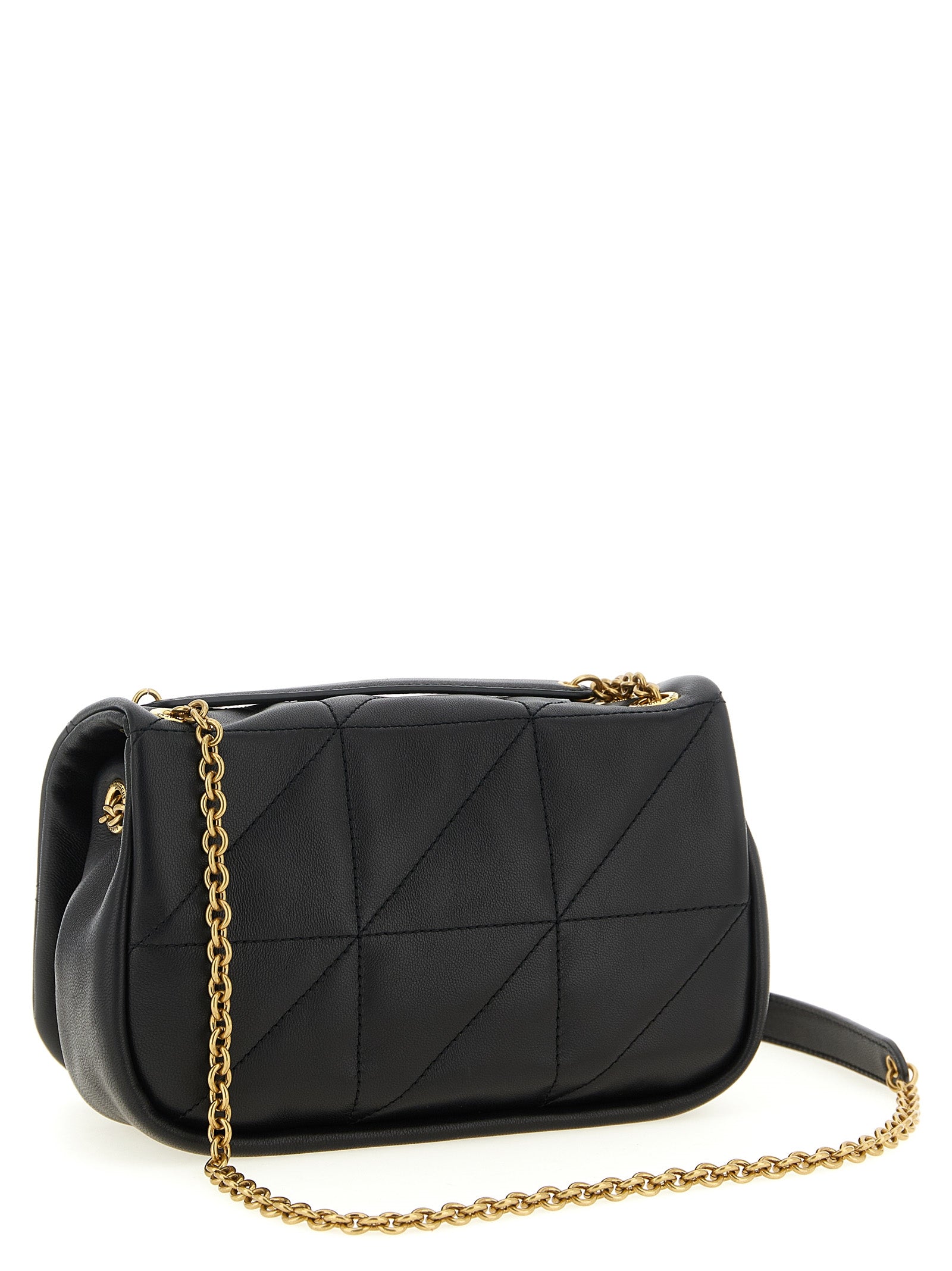Black Lamb Leather Shoulder Bag