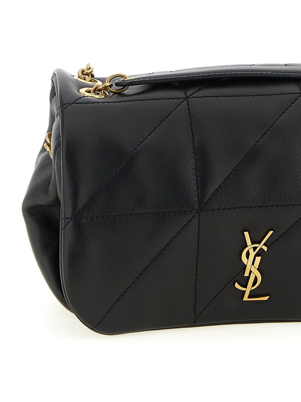 Black Lamb Leather Shoulder Bag
