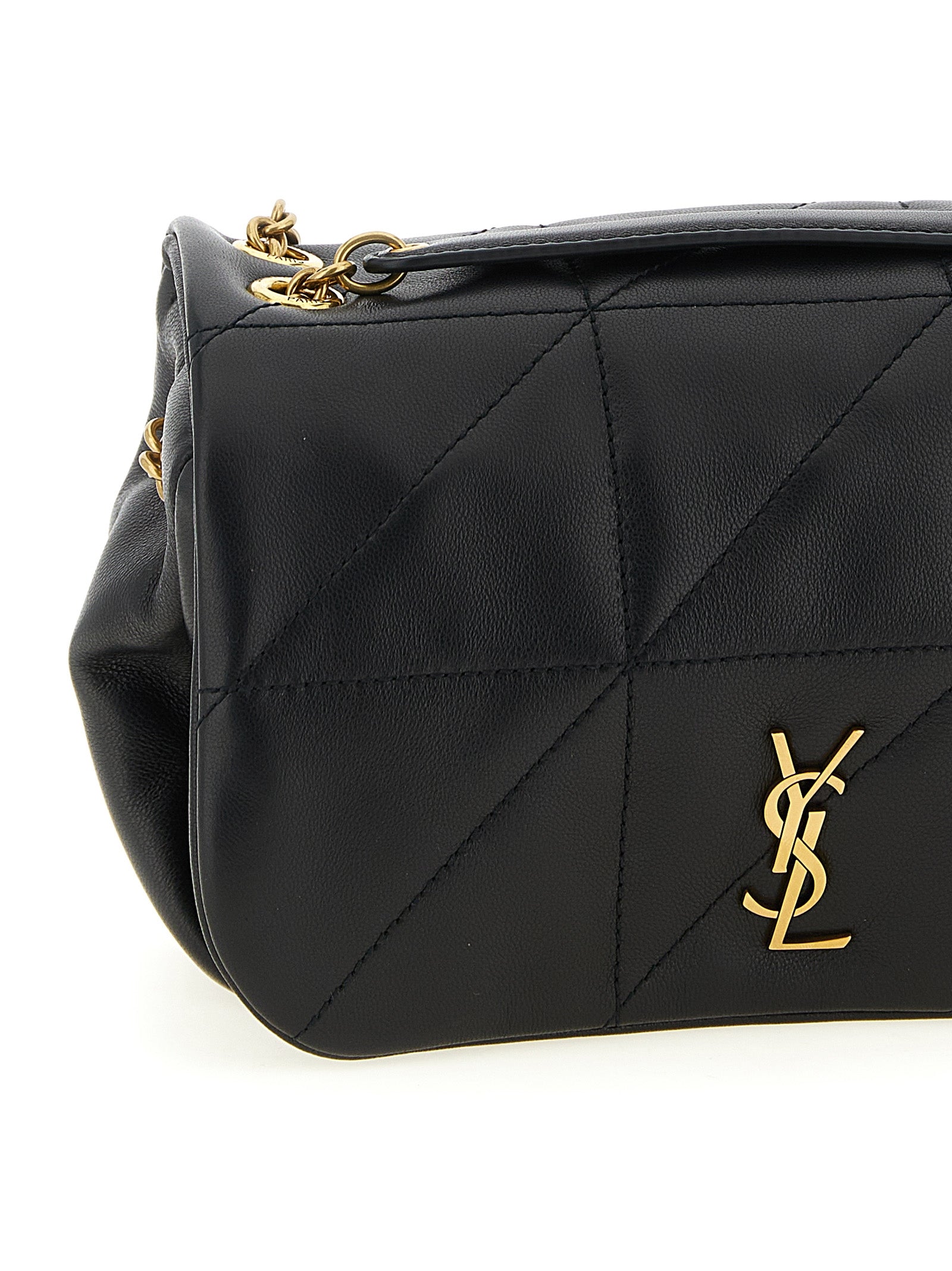 Black Lamb Leather Shoulder Bag