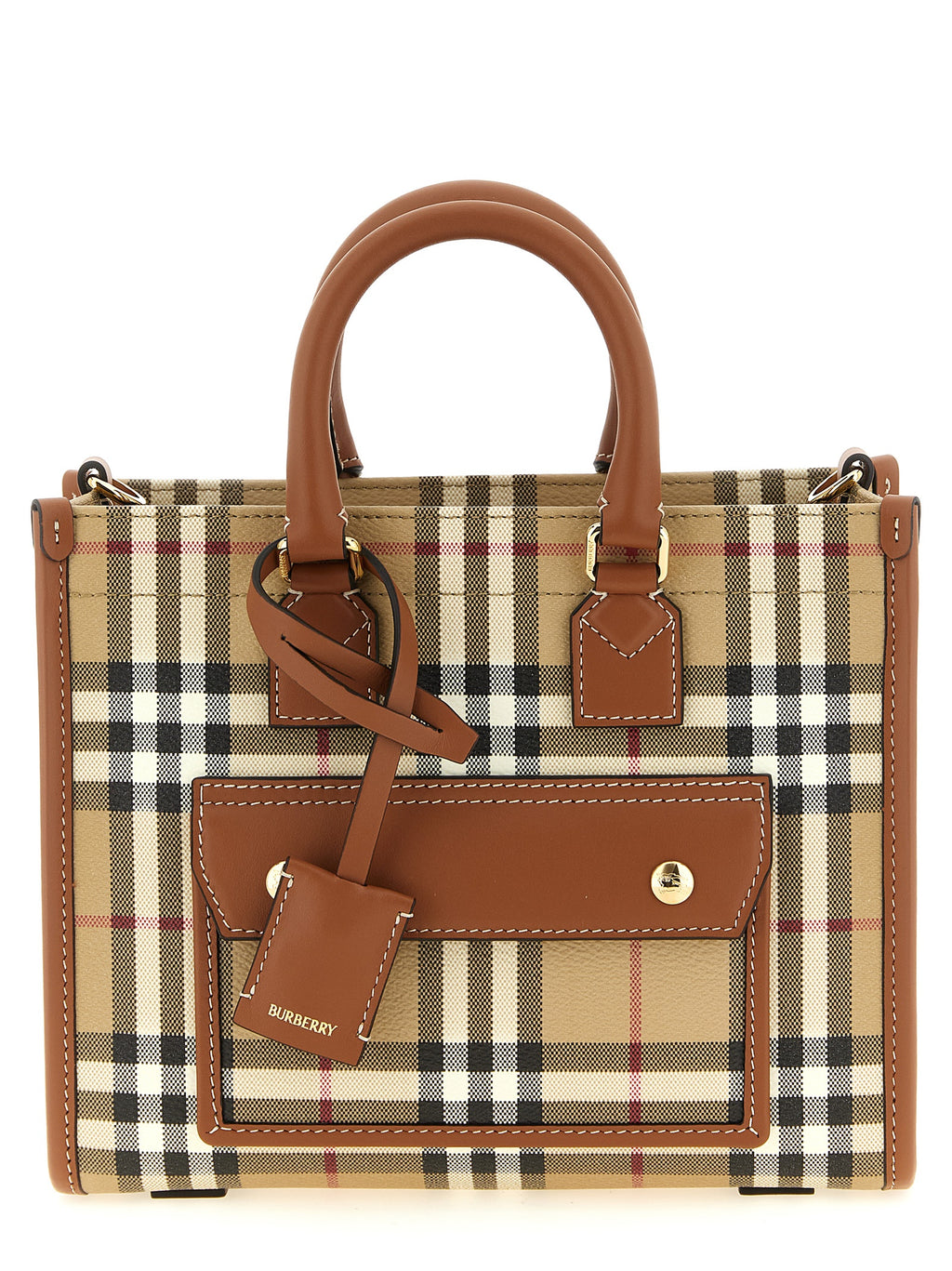 Beige Polyethylene Tote Bag