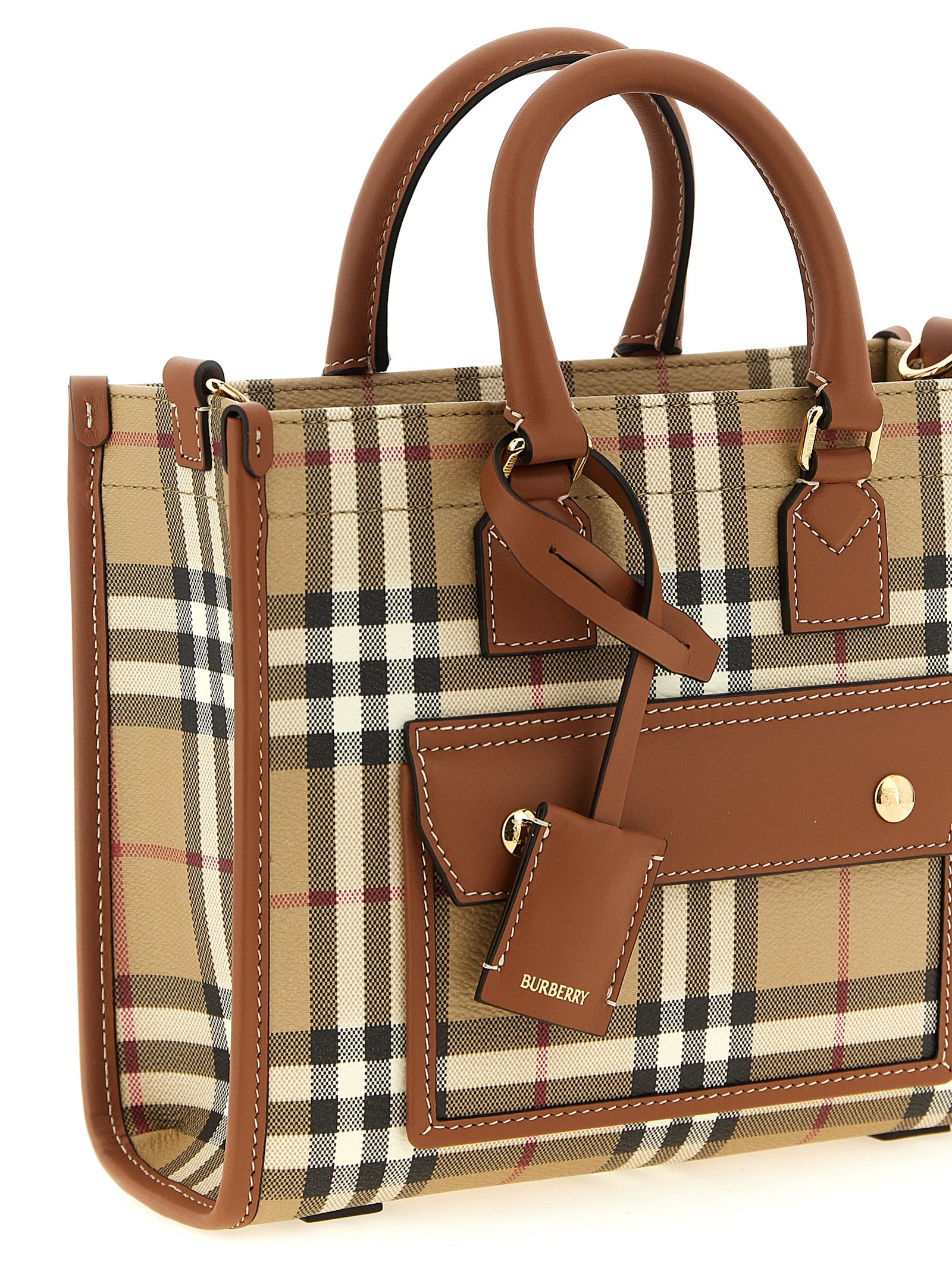 Beige Polyethylene Tote Bag