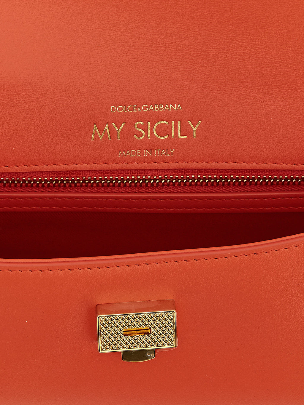Orange Calfskin Handbag