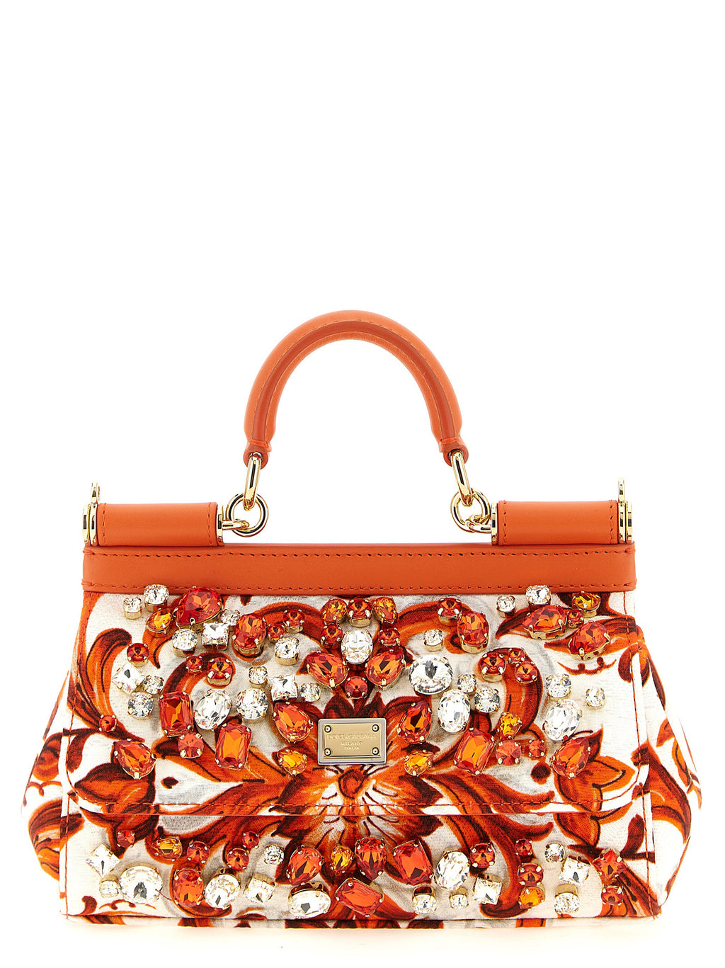 Orange Cotton Handbag