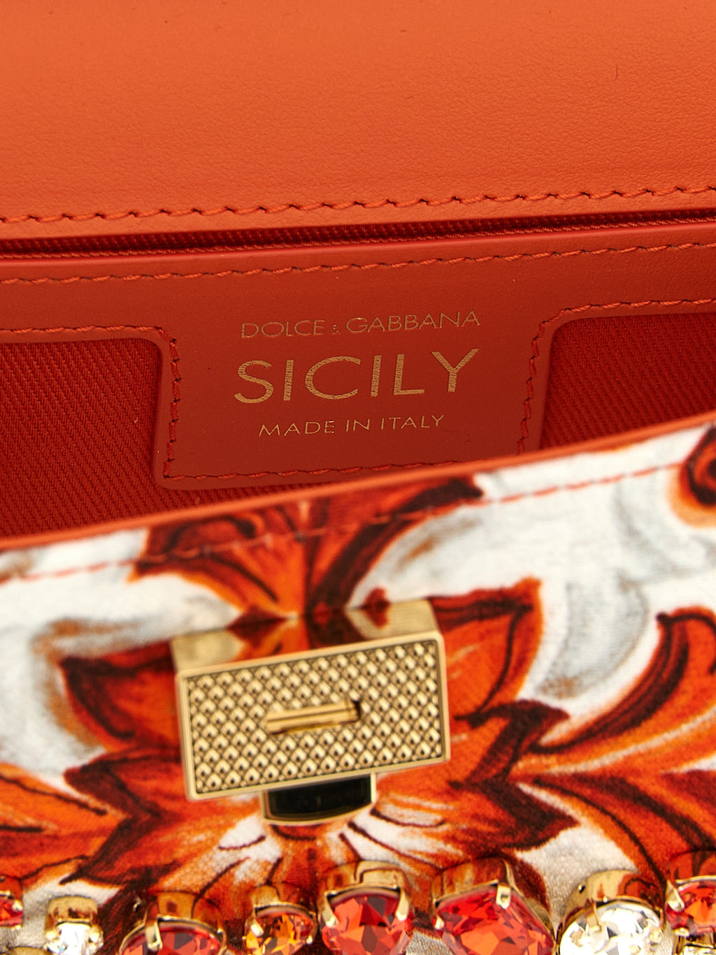 Orange Cotton Handbag