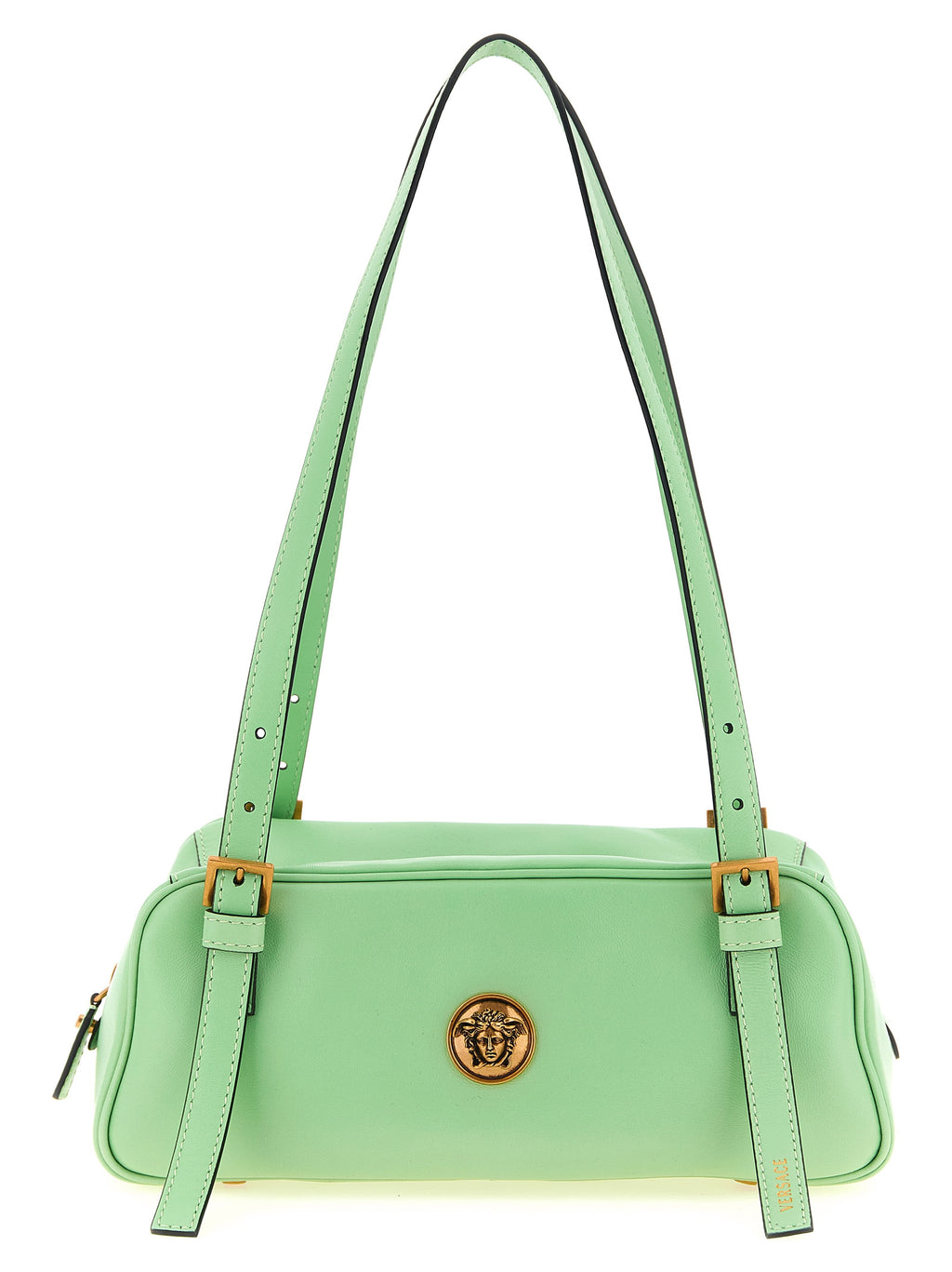 Bicolor Lamb Leather Shoulder Bag