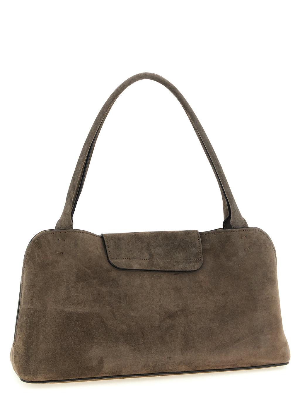 Brown Calfskin Shoulder Bag