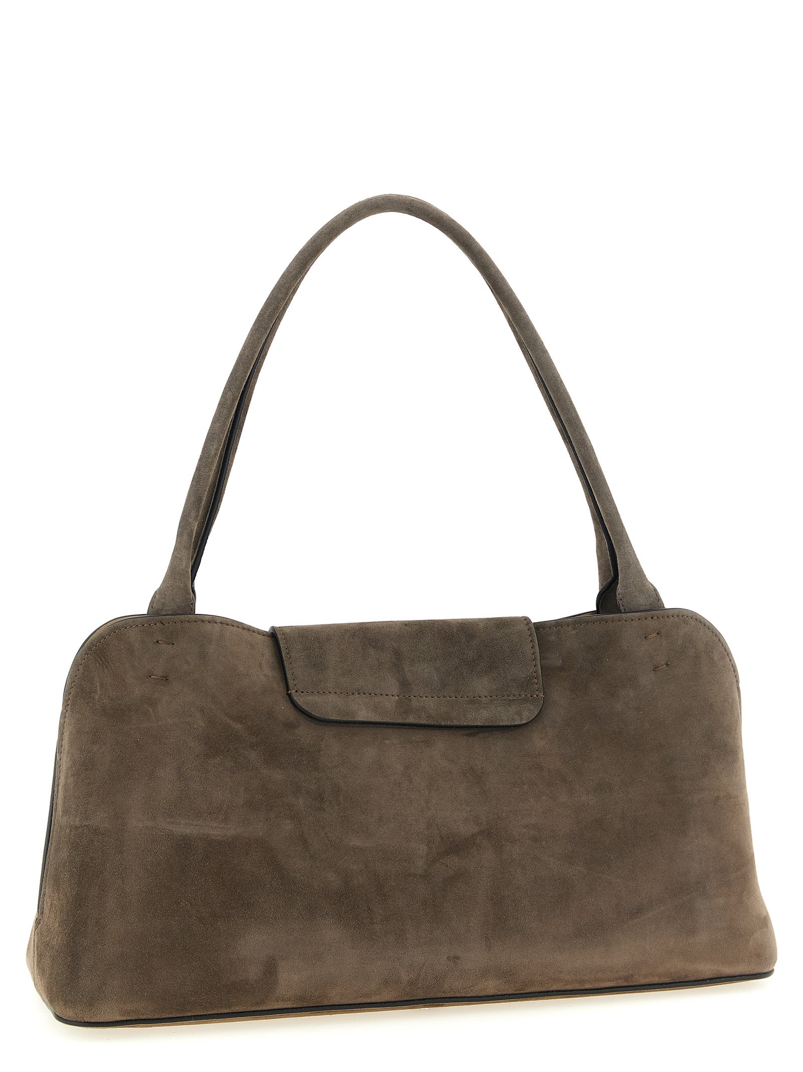 Brown Calfskin Shoulder Bag