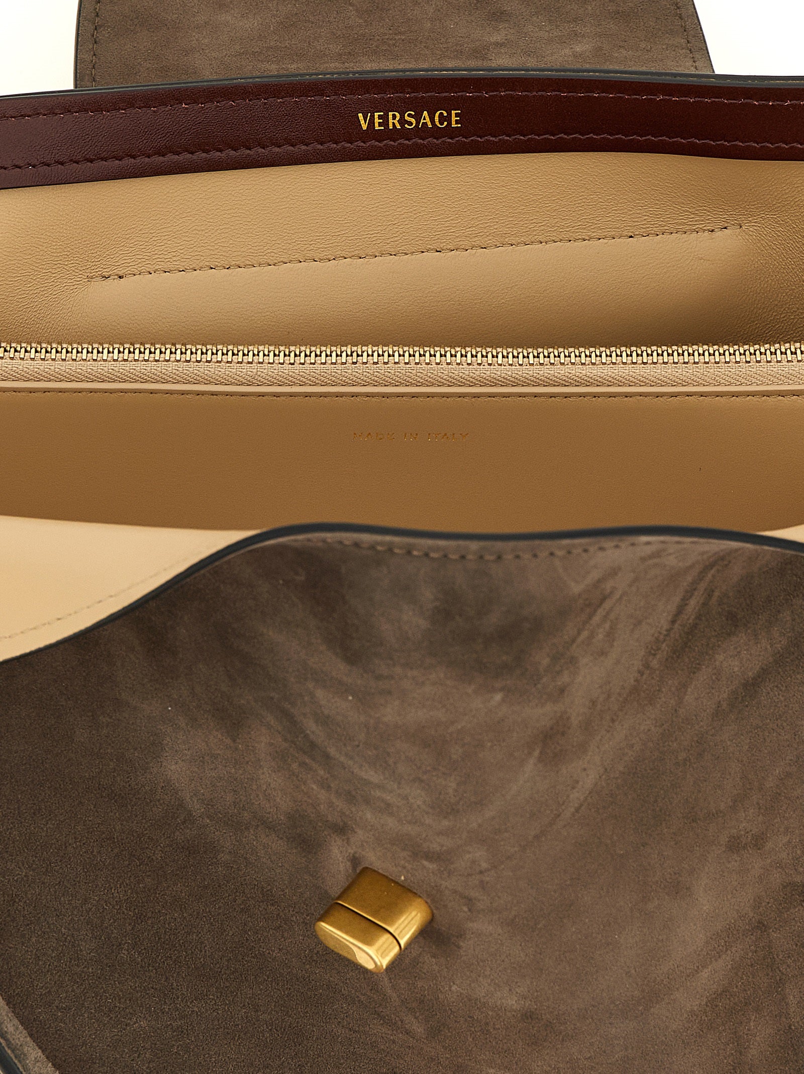 Brown Calfskin Shoulder Bag