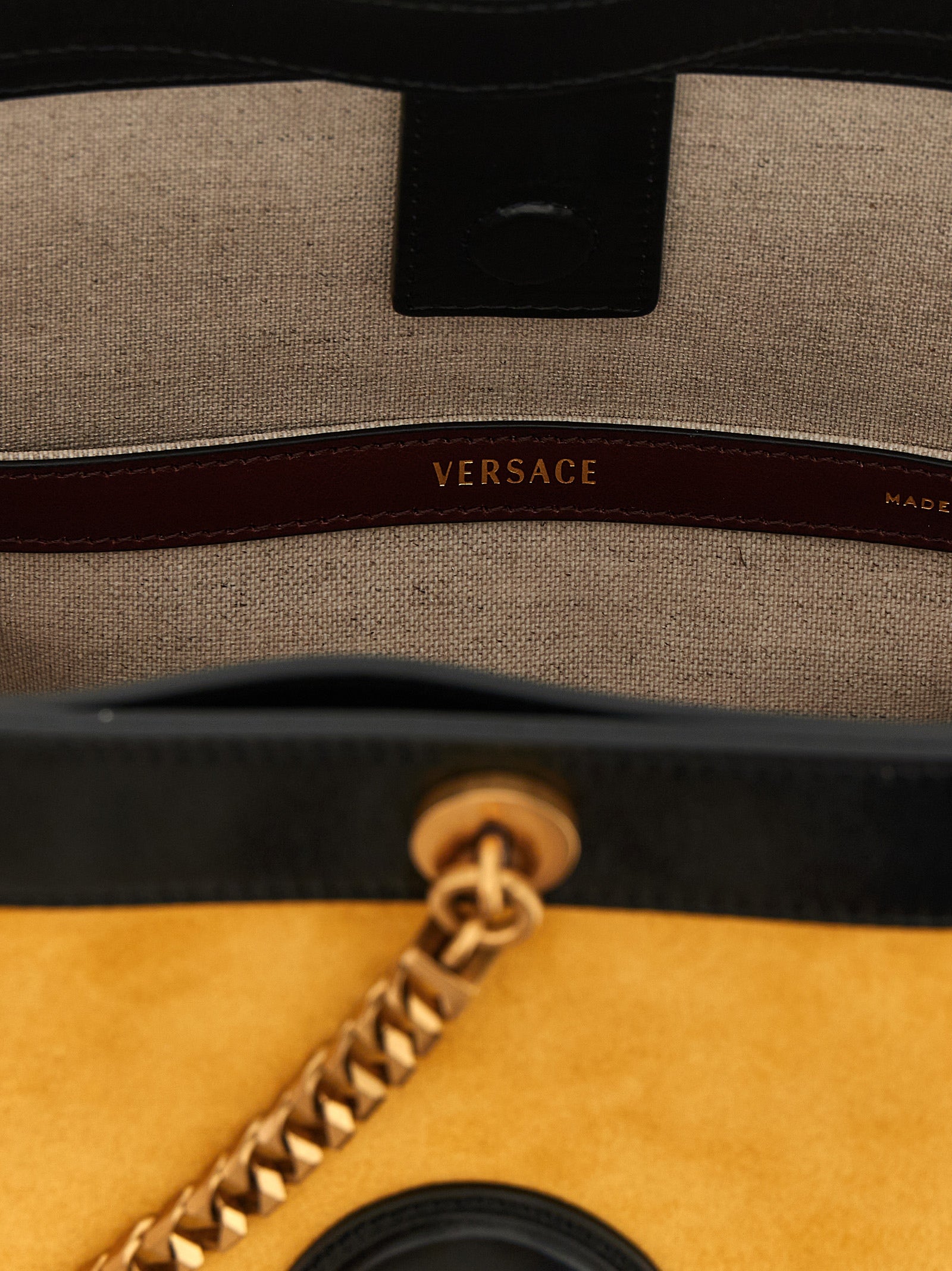 Bicolor Calfskin Shoulder Bag