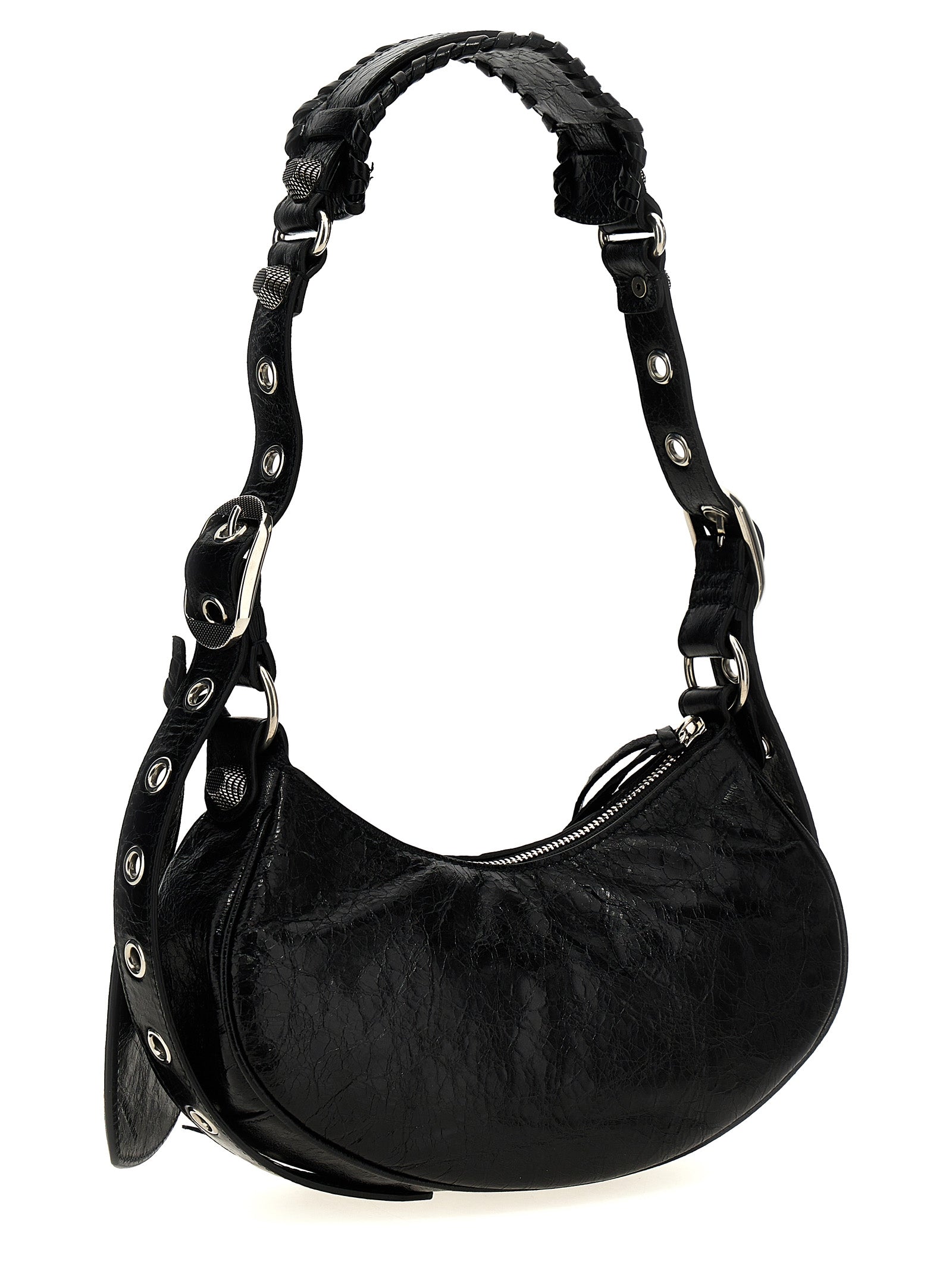 Black Lamb Leather Crossbody Bag