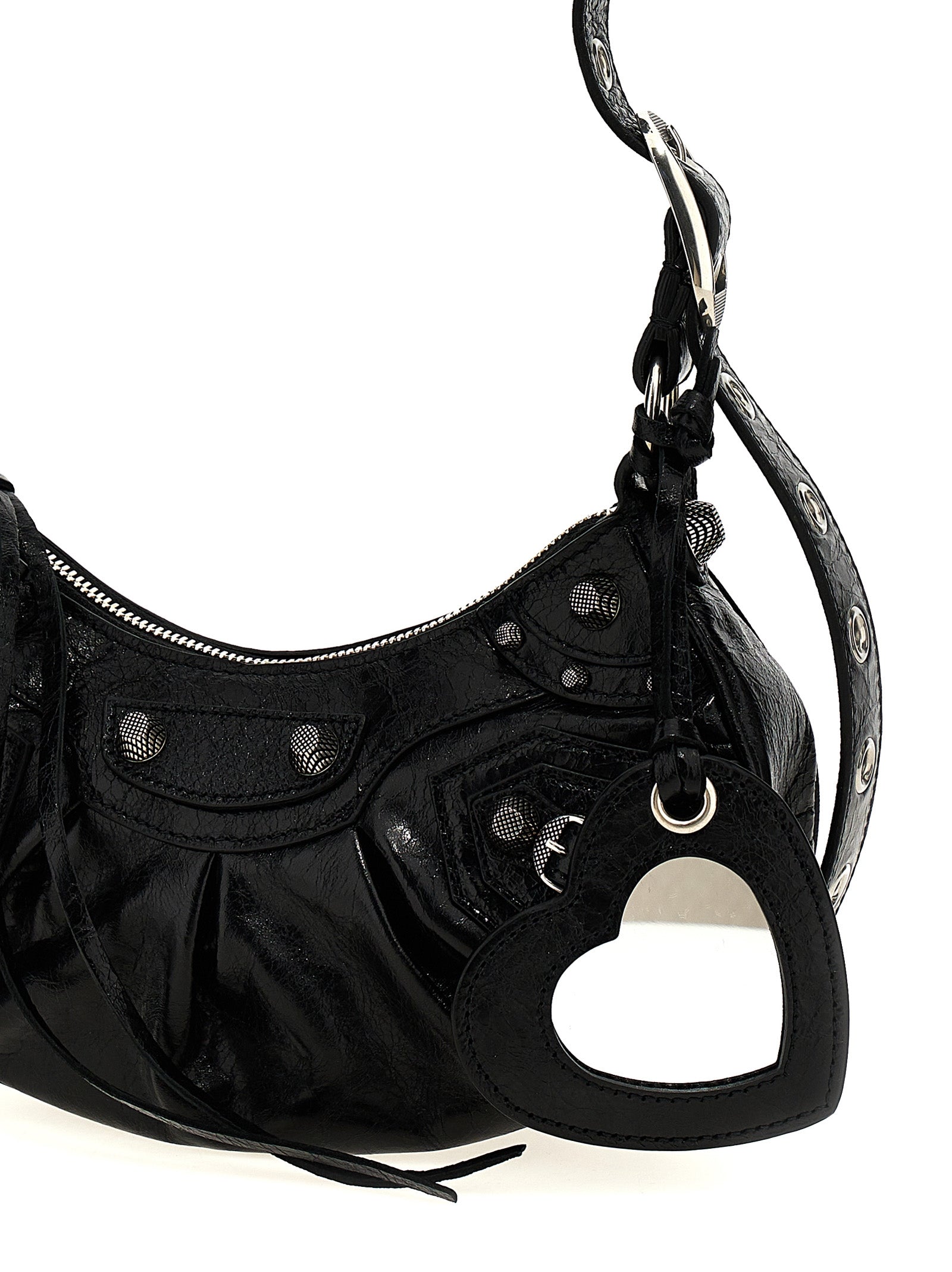 Black Lamb Leather Crossbody Bag