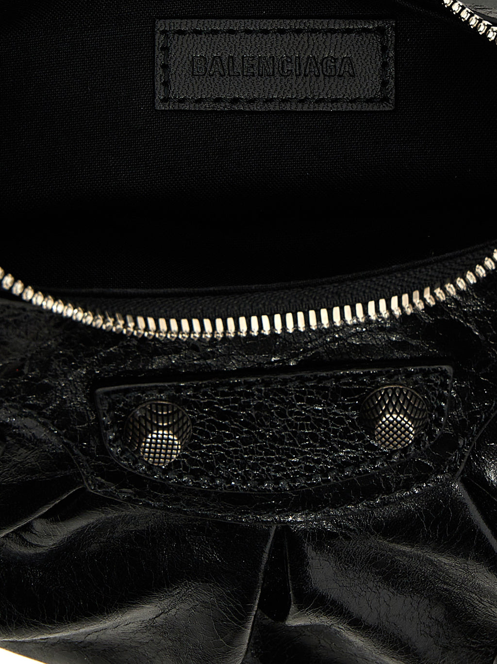 Black Lamb Leather Crossbody Bag