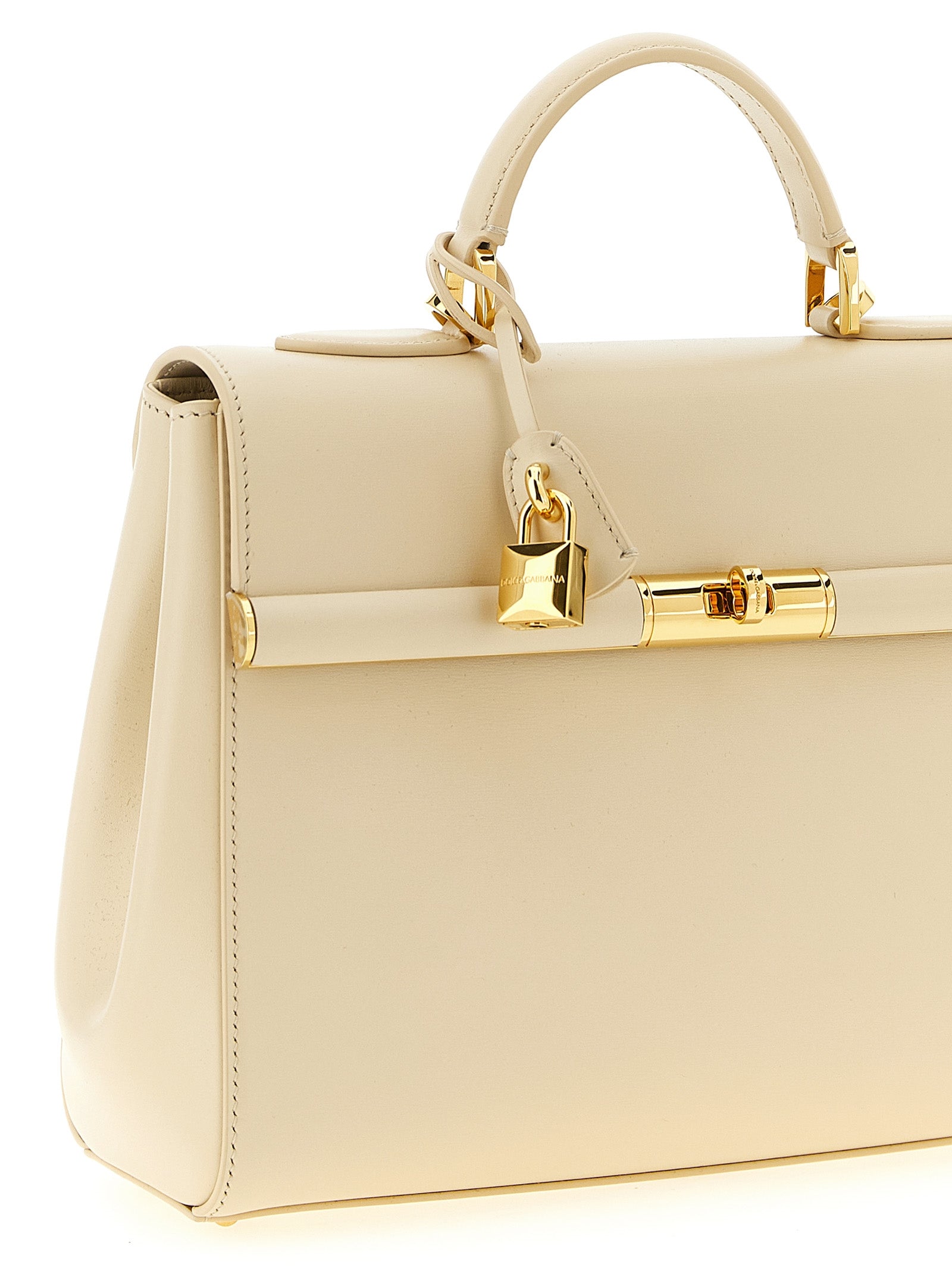 White Lamb Leather Handbag