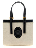 Beige Linen Tote Bag