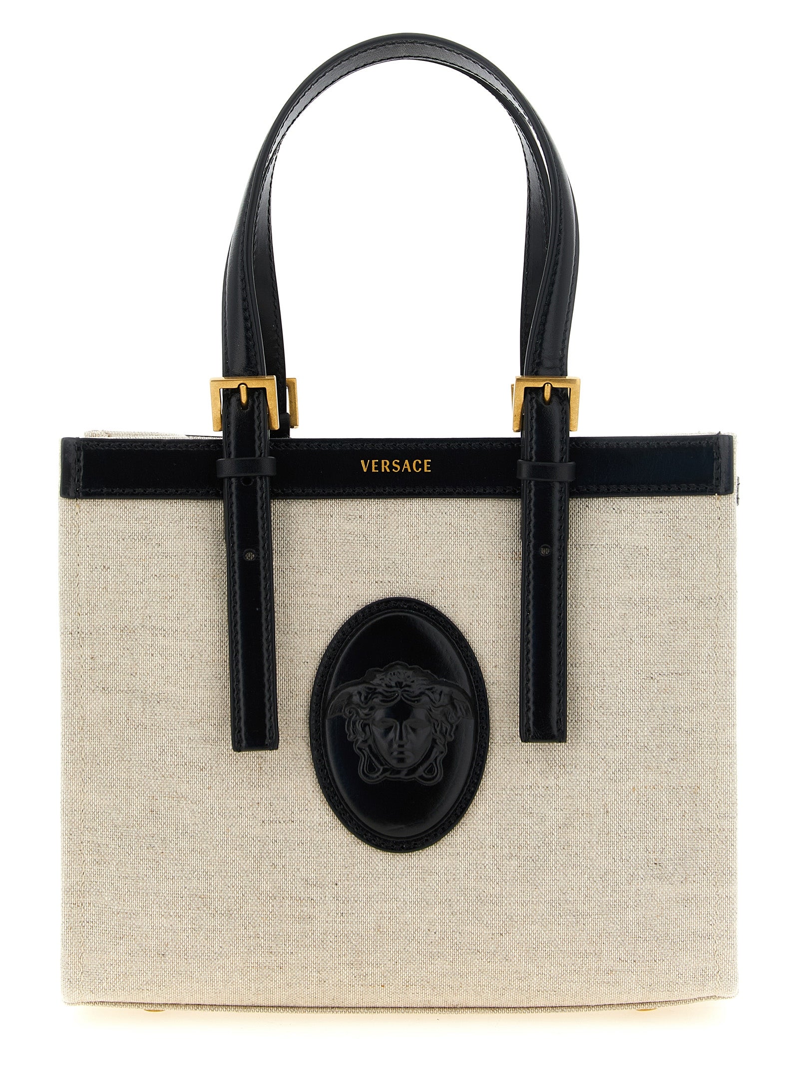 Beige Linen Tote Bag