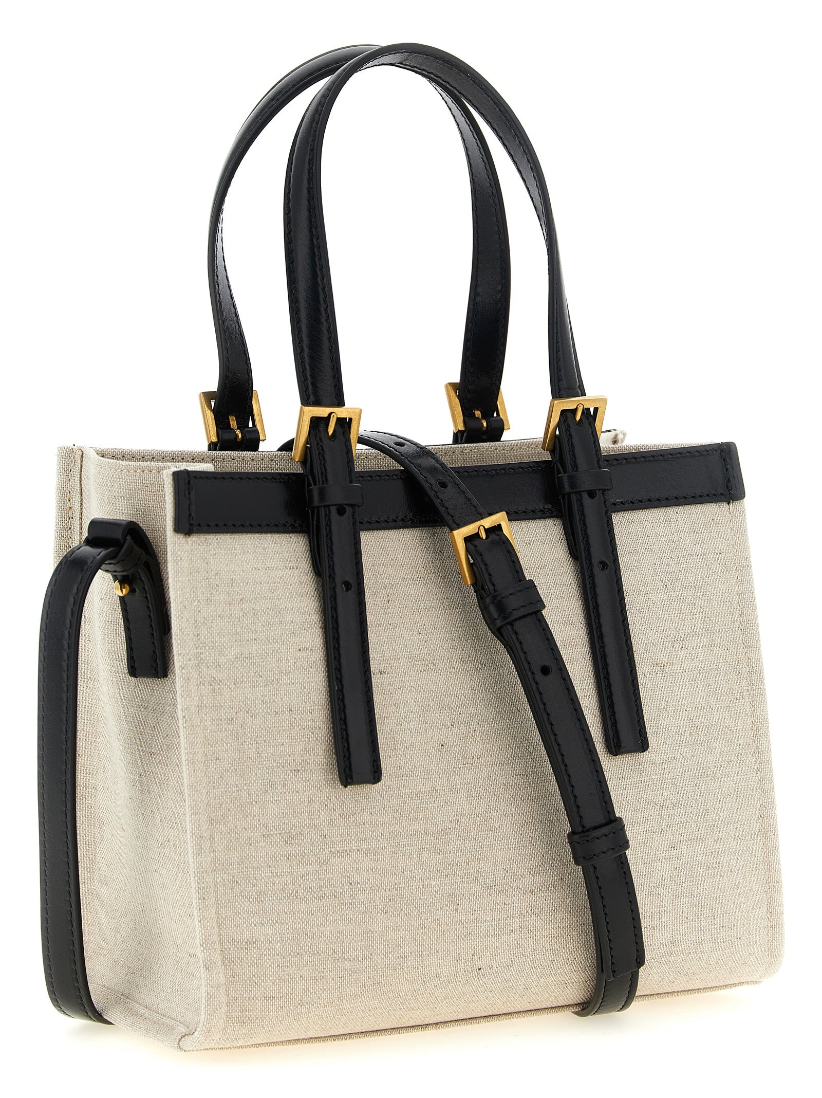 Beige Linen Tote Bag