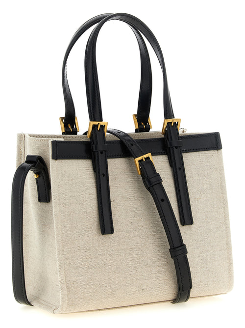 Beige Linen Tote Bag