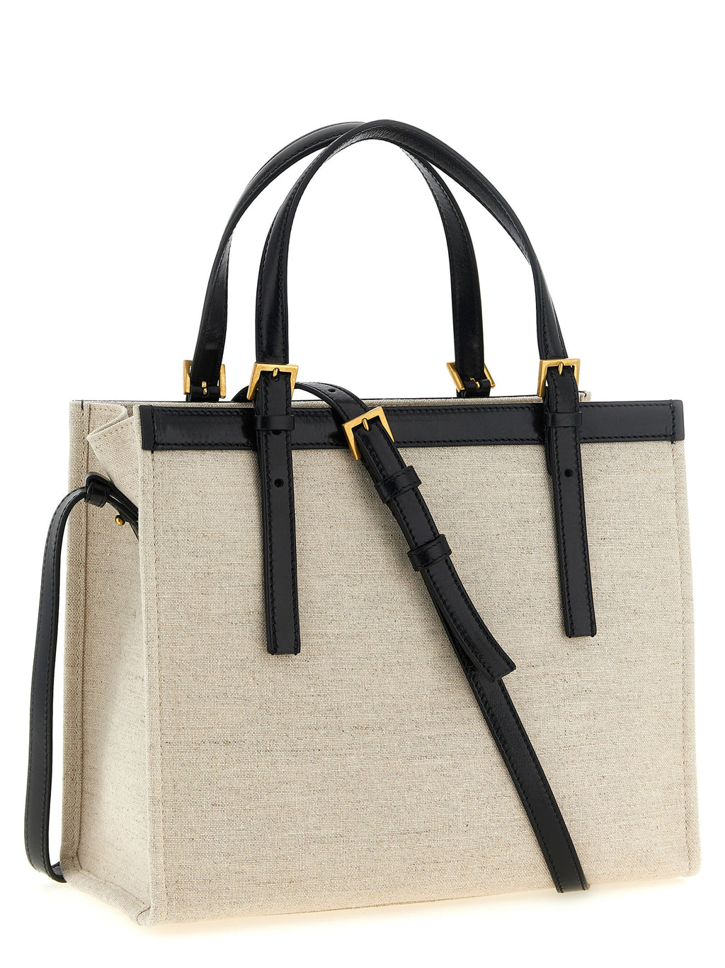 Beige Leather Tote Bag