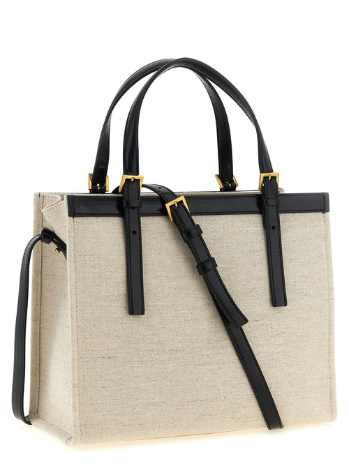 Beige Leather Tote Bag