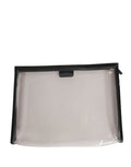 Transparent PVC Clutch Pouch Purse Branded Logo Plaque Bag
