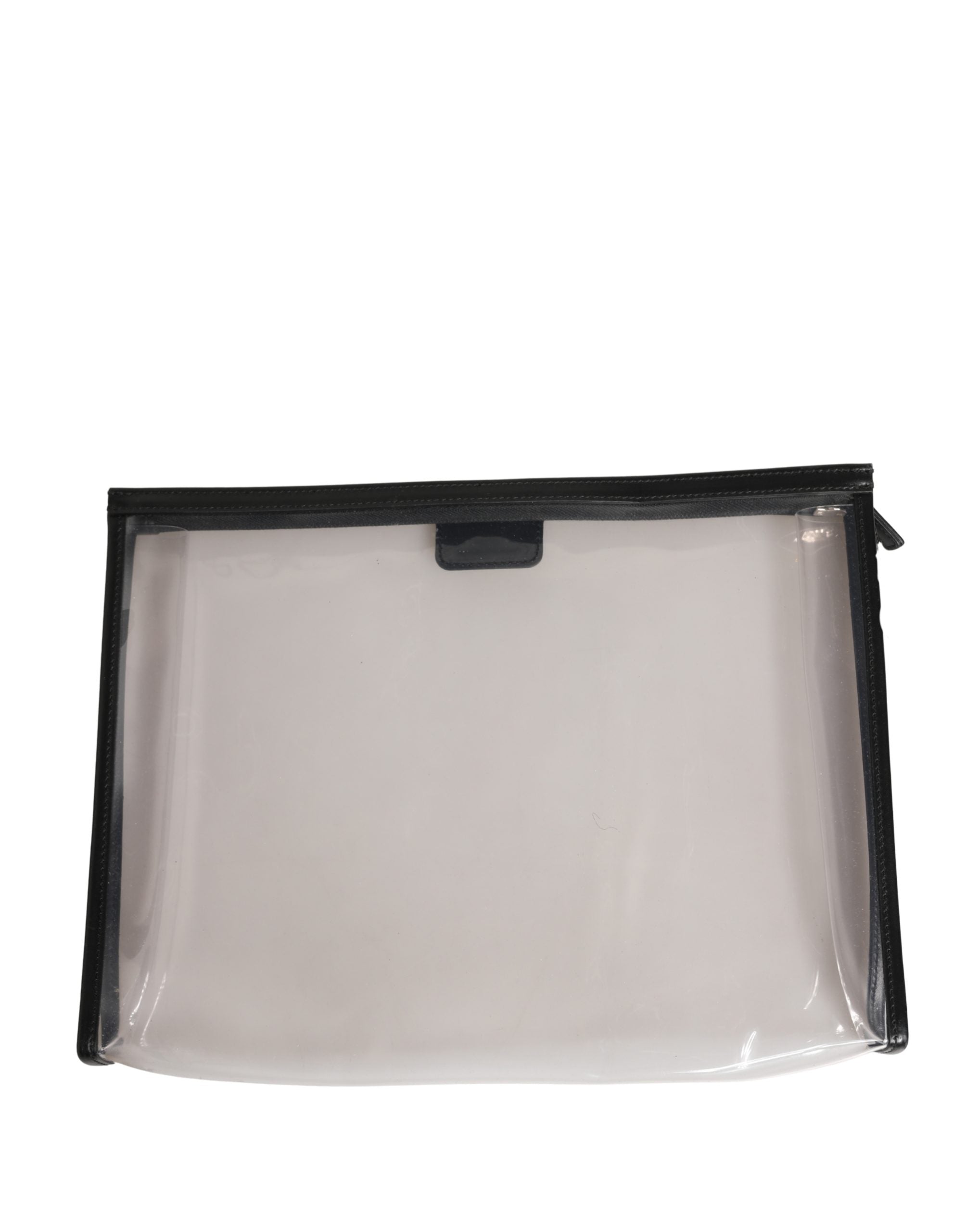Transparent PVC Clutch Pouch Purse Branded Logo Plaque Bag