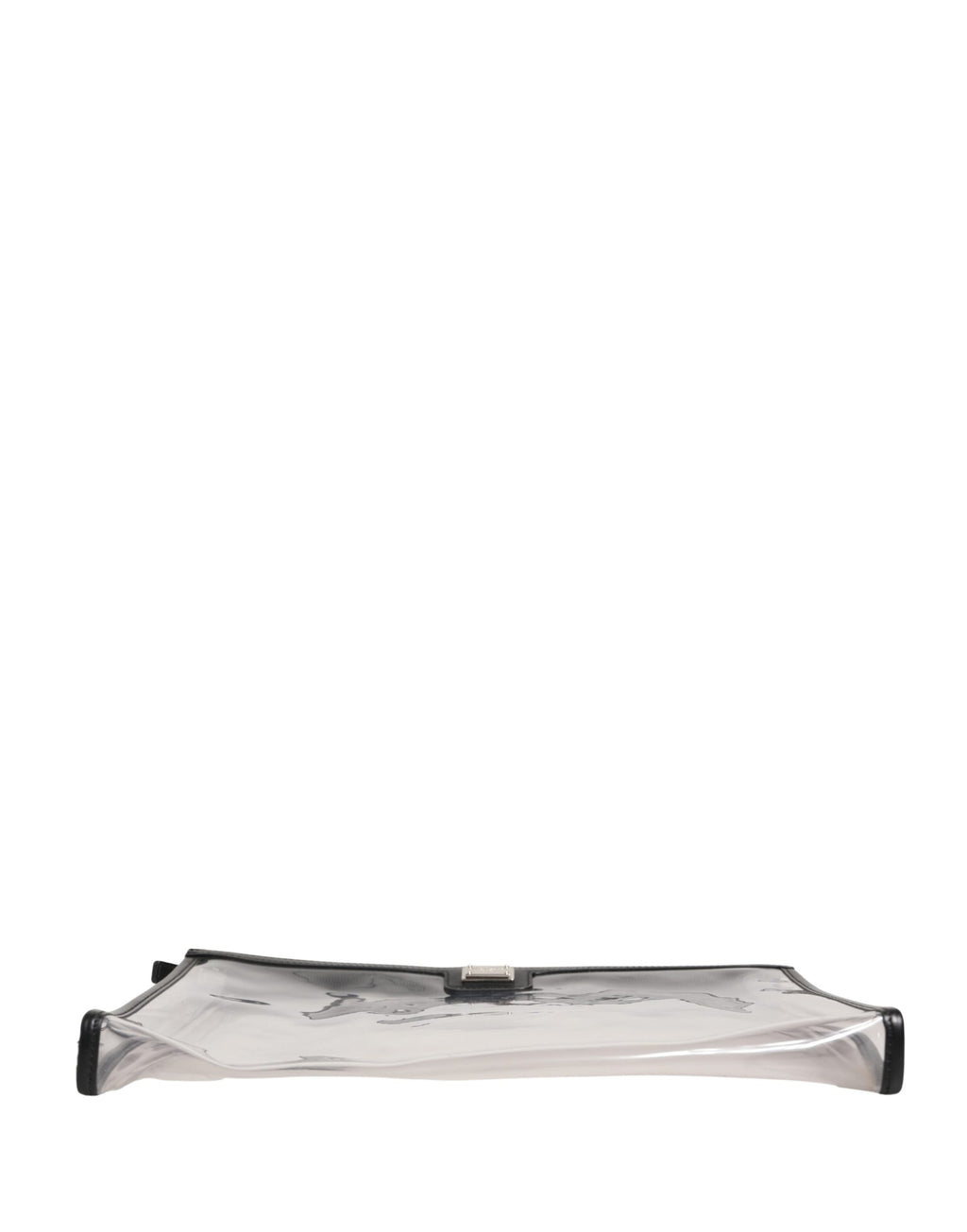 Transparent PVC Clutch Pouch Purse Branded Logo Plaque Bag