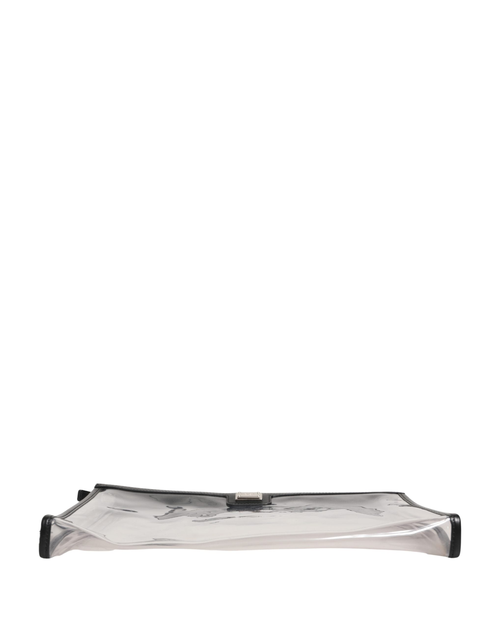 Transparent PVC Clutch Pouch Purse Branded Logo Plaque Bag