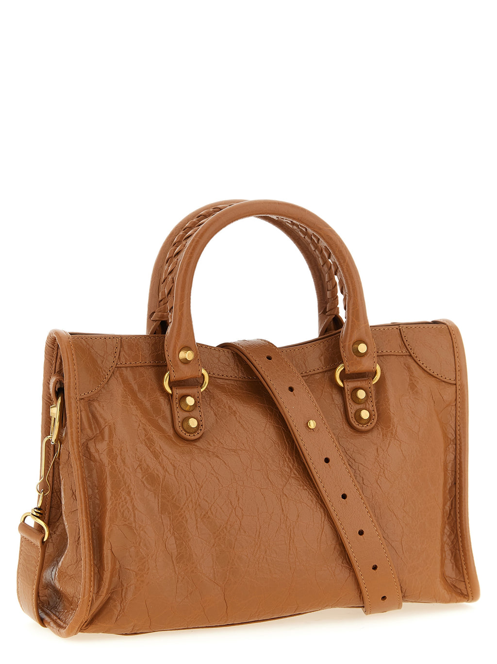 Brown Lamb Leather Handbag