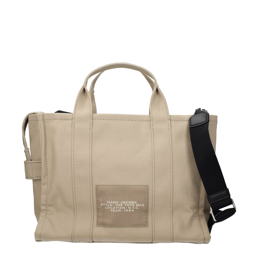 Beige Fabric Handbag