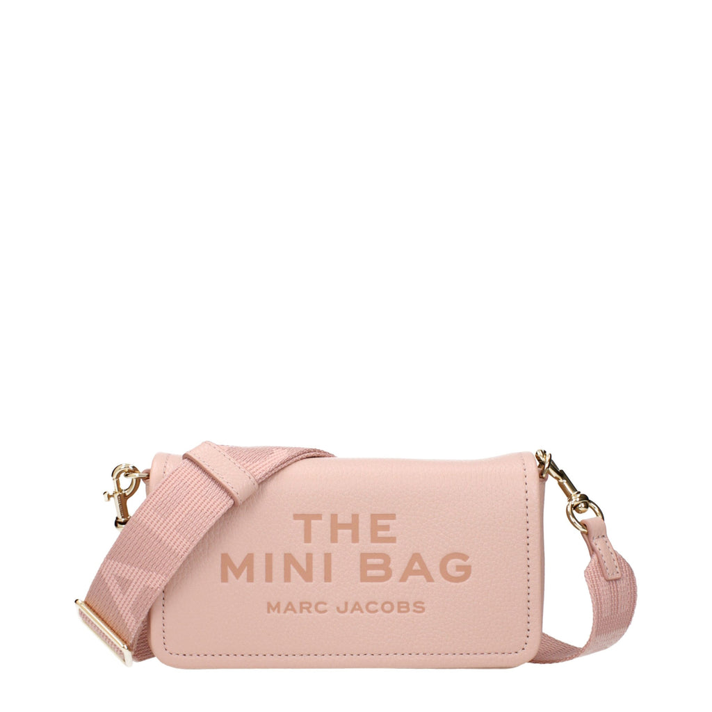 Pink Leather Crossbody Bag