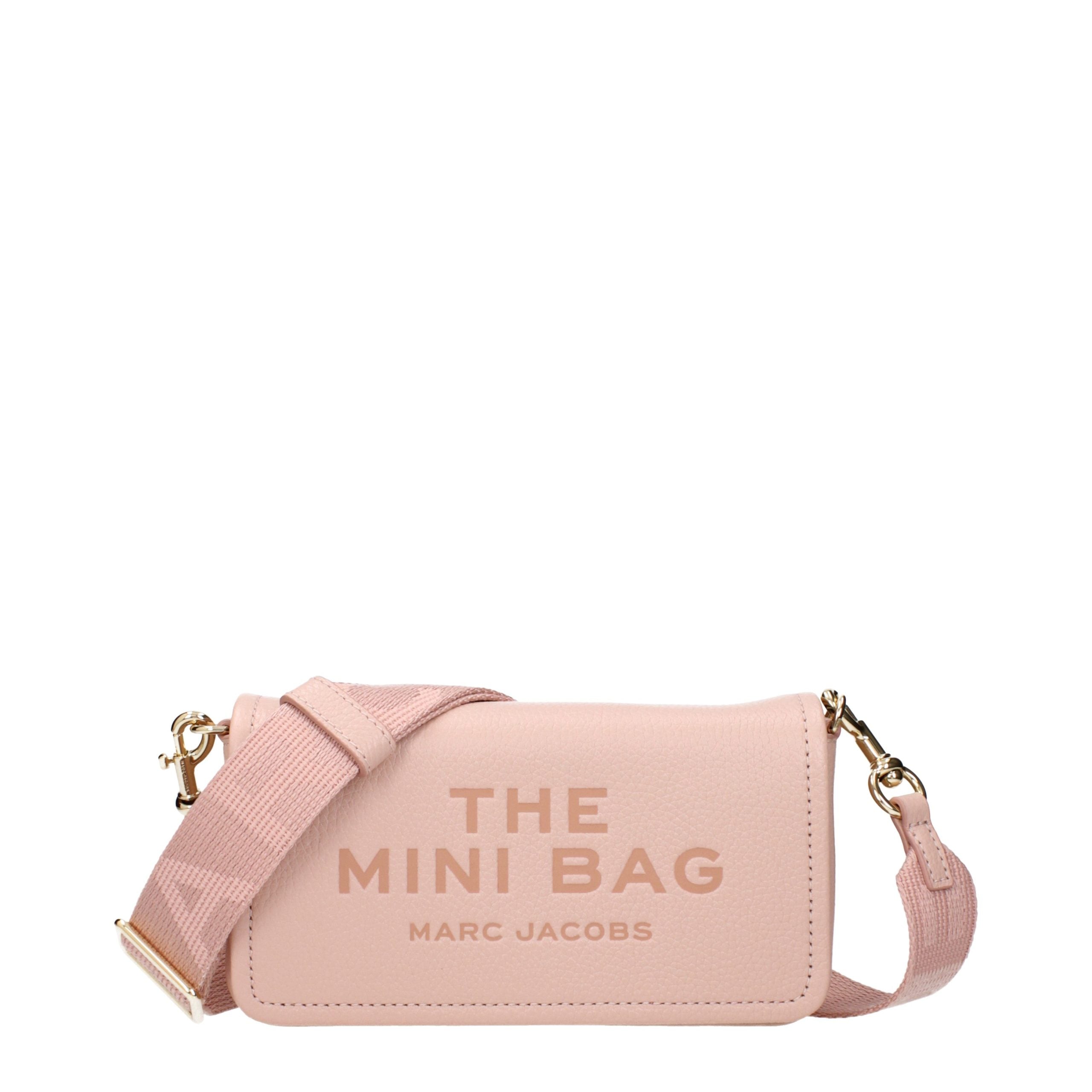 Pink Leather Crossbody Bag
