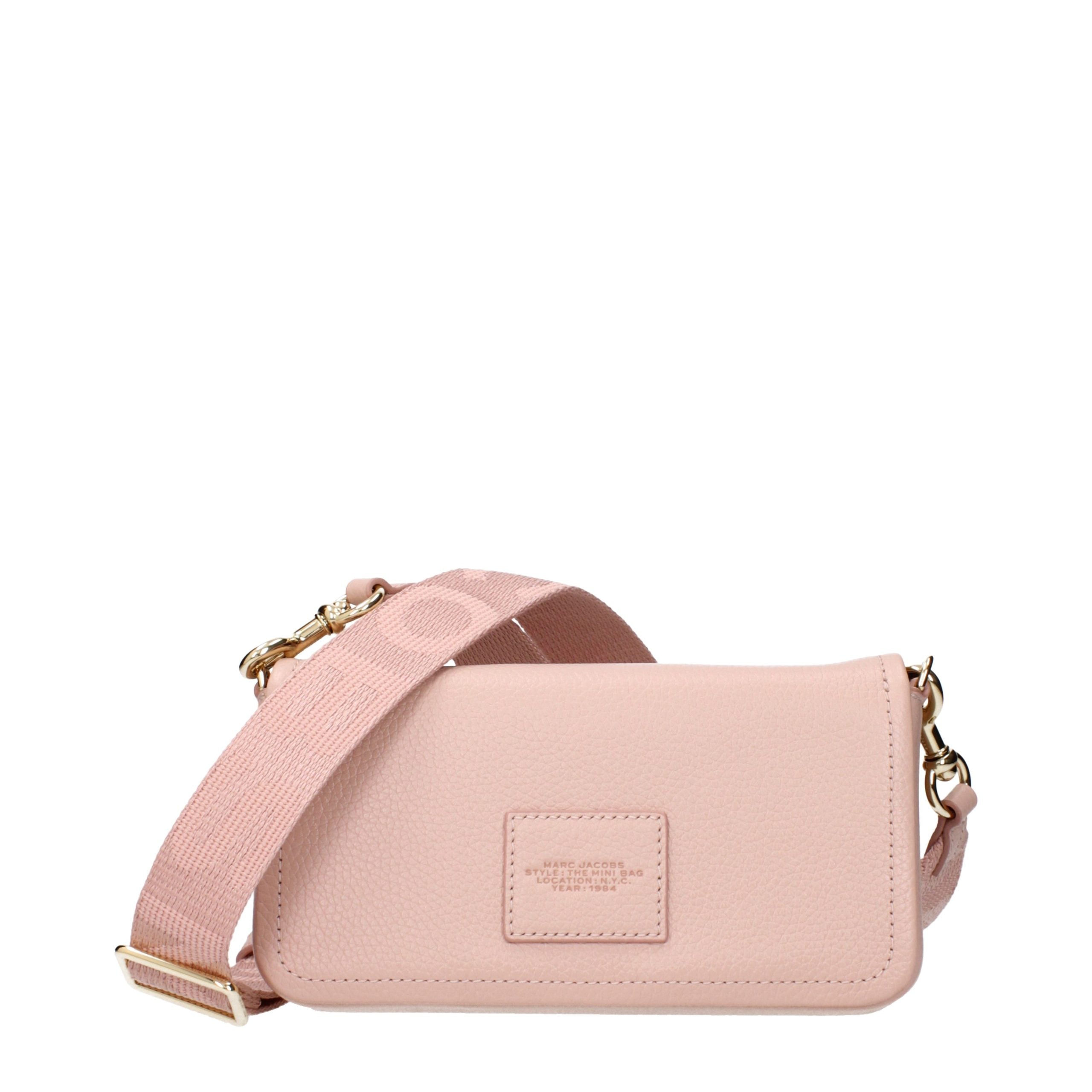 Pink Leather Crossbody Bag
