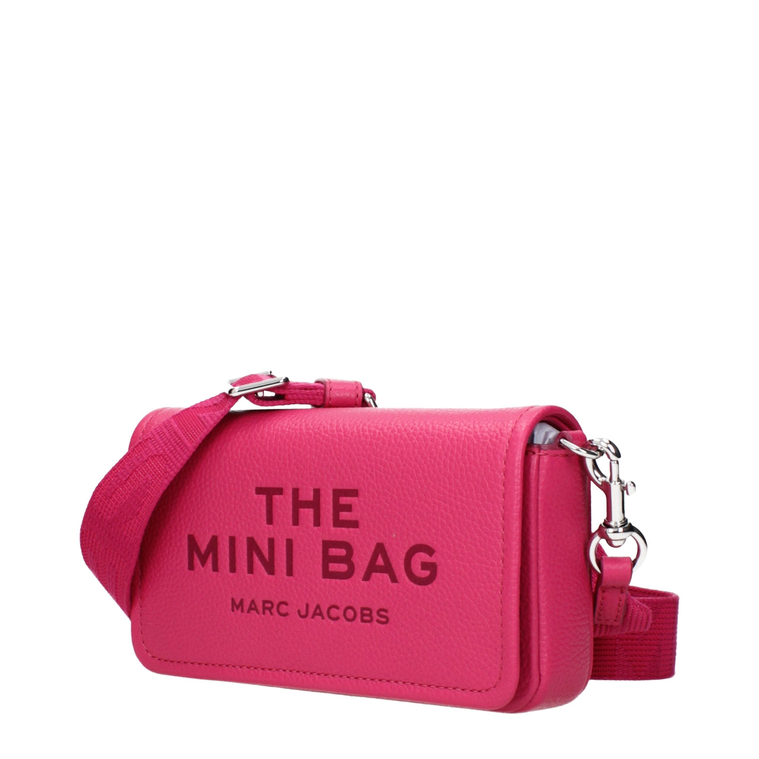 Pink Leather Crossbody Bag